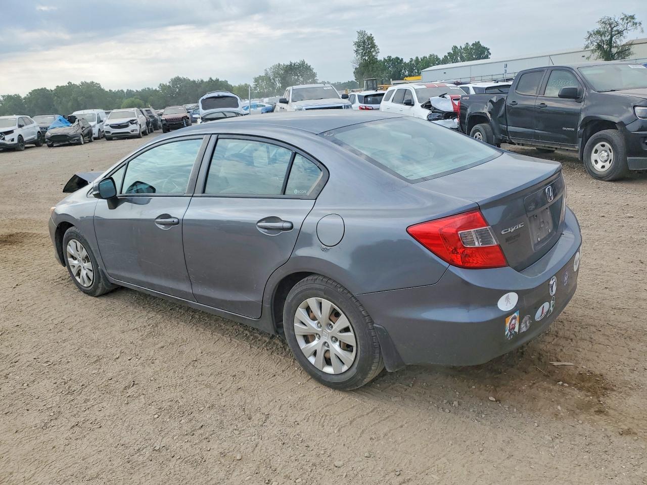 2012 Honda Civic Lx Silver vin: 19XFB2F53CE074043