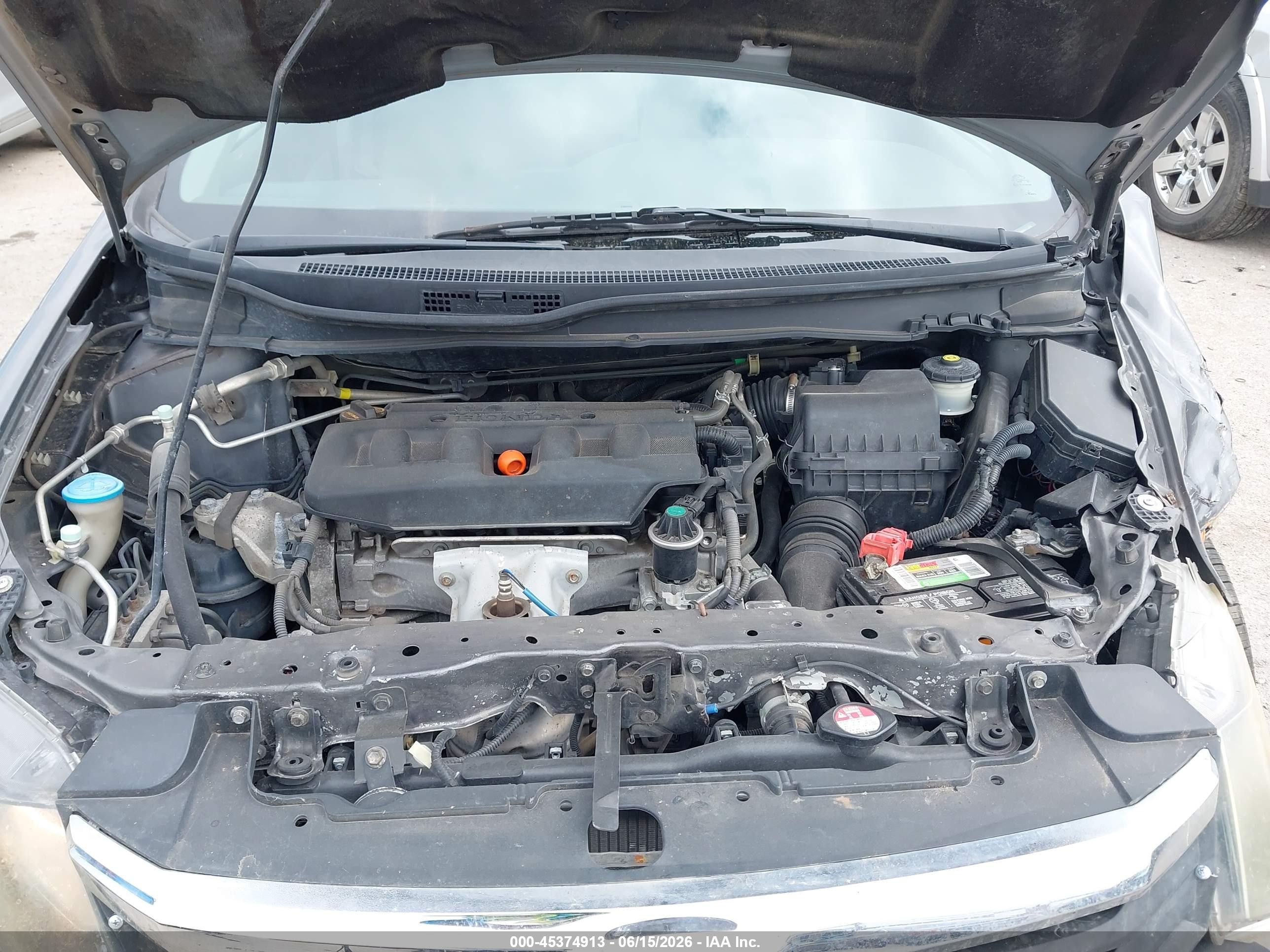 2012 Honda Civic Lx Серый vin: 19XFB2F53CE076133