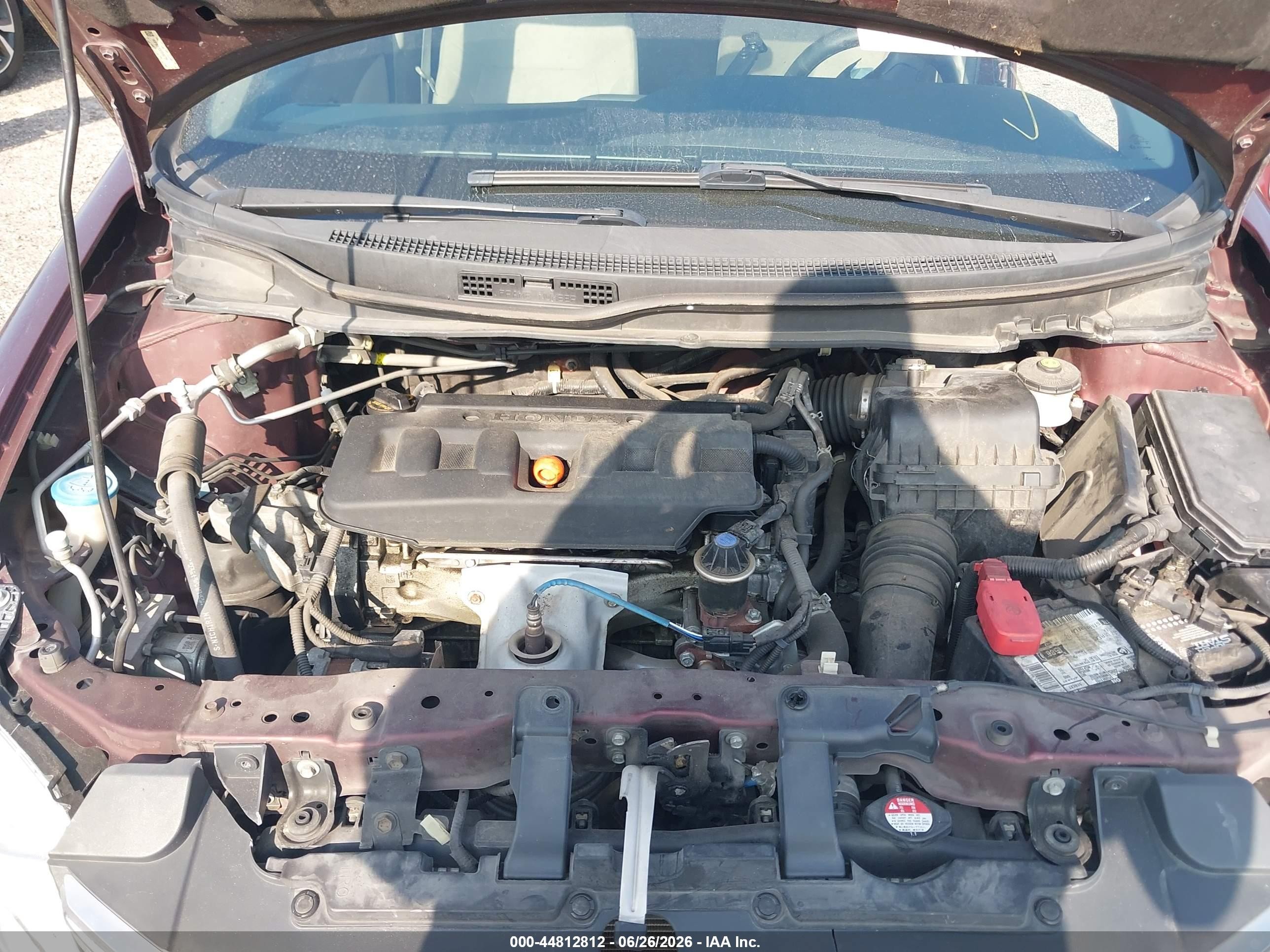 2012 Honda Civic Lx Maroon vin: 19XFB2F53CE084720