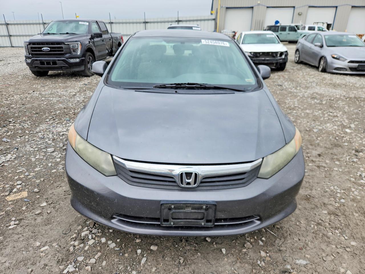 2012 Honda Civic Lx Gray vin: 19XFB2F53CE090310