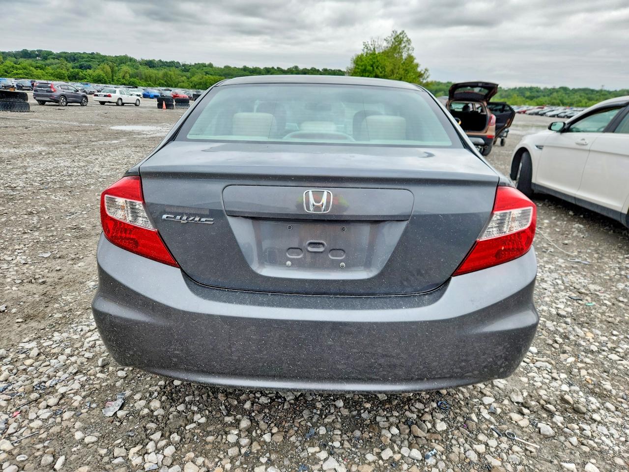 2012 Honda Civic Lx Gray vin: 19XFB2F53CE090310