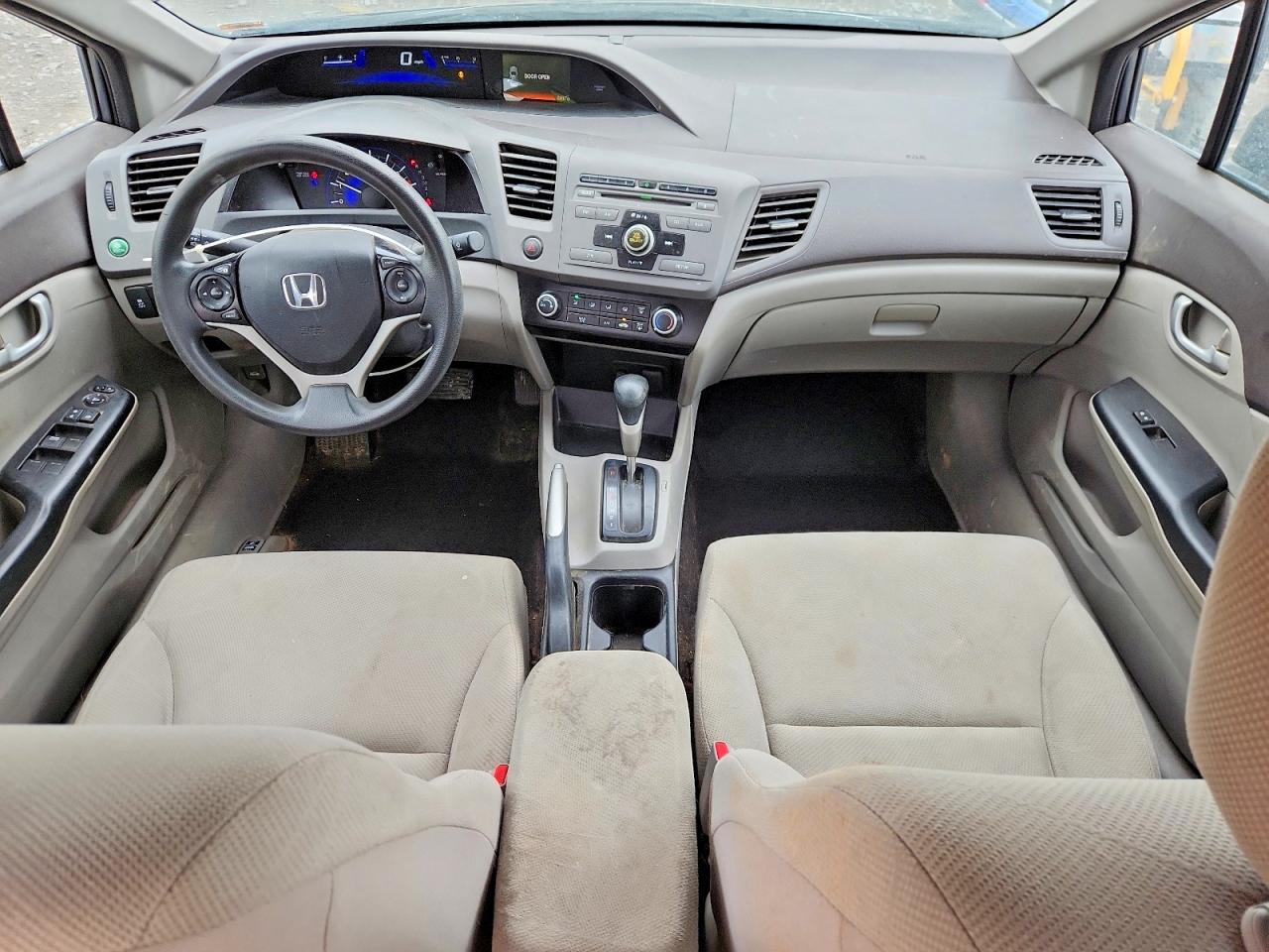 2012 Honda Civic Lx Gray vin: 19XFB2F53CE090310