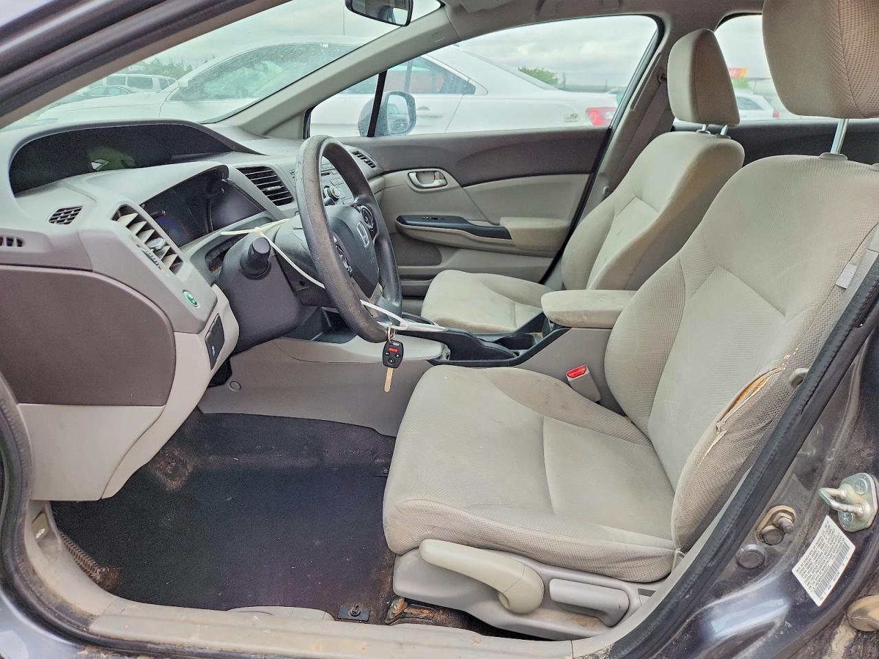 2012 Honda Civic Lx Gray vin: 19XFB2F53CE090310
