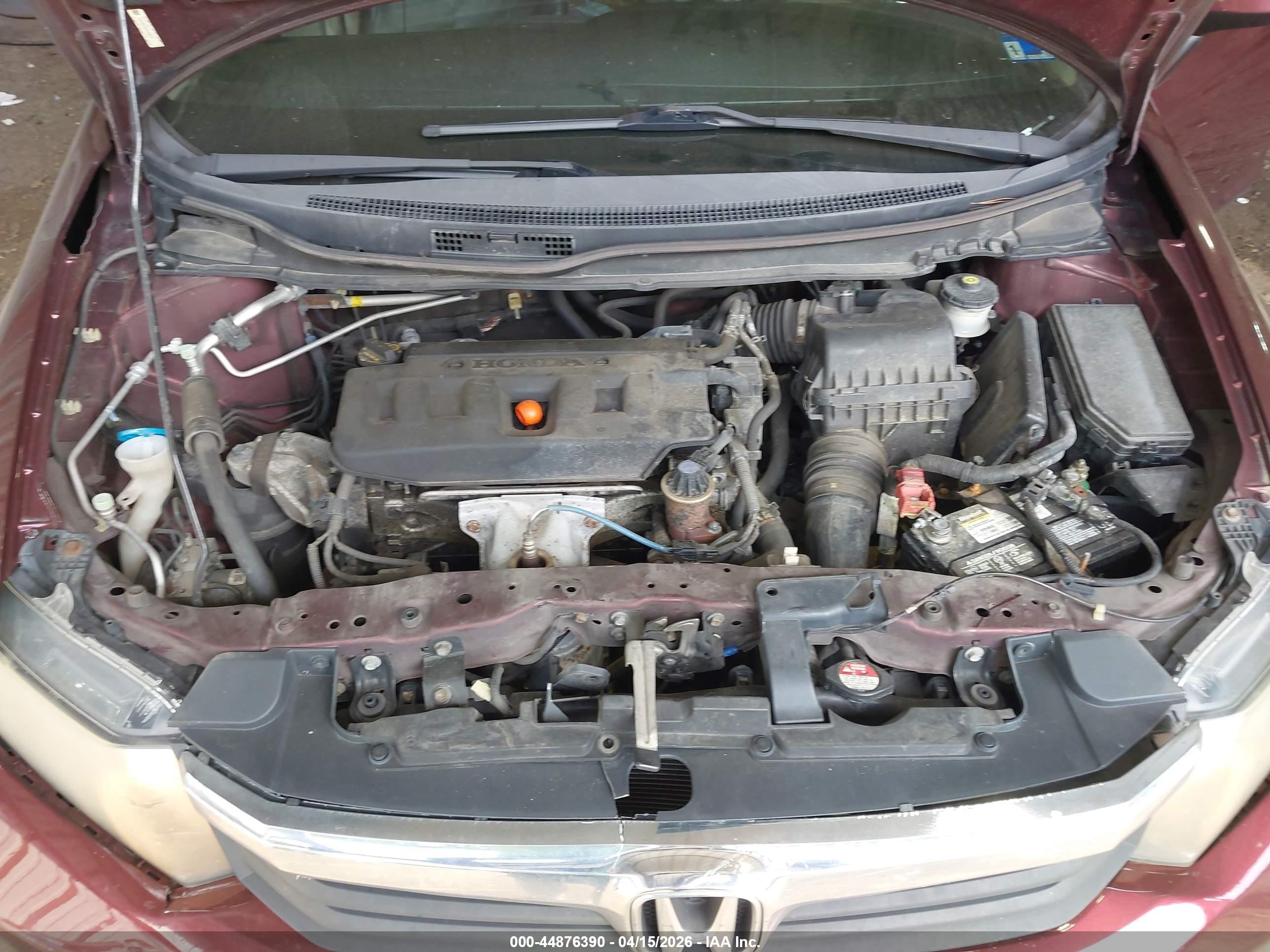 2012 Honda Civic Lx Burgundy vin: 19XFB2F53CE095619