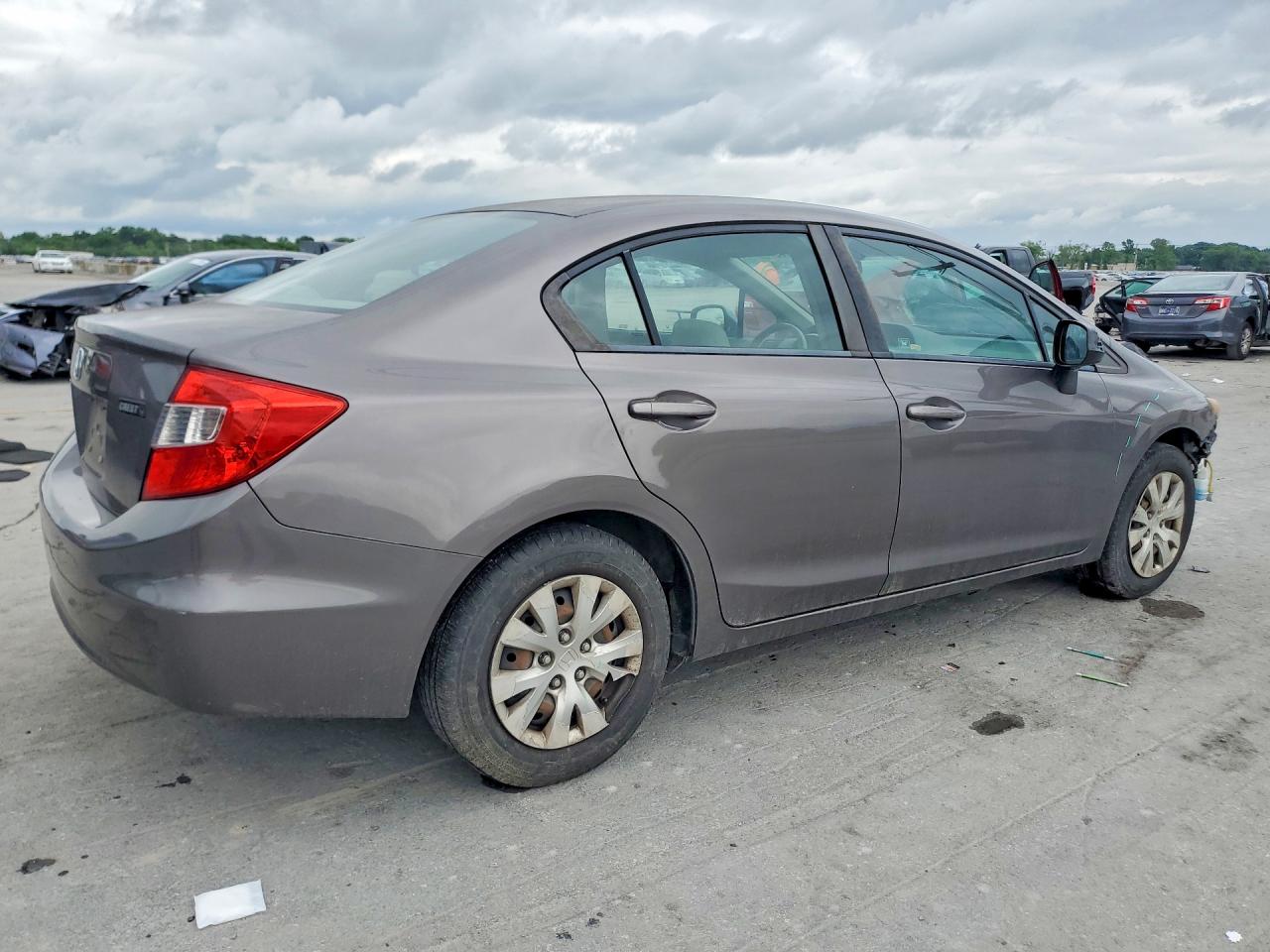 2012 Honda Civic Lx Серый vin: 19XFB2F53CE099234