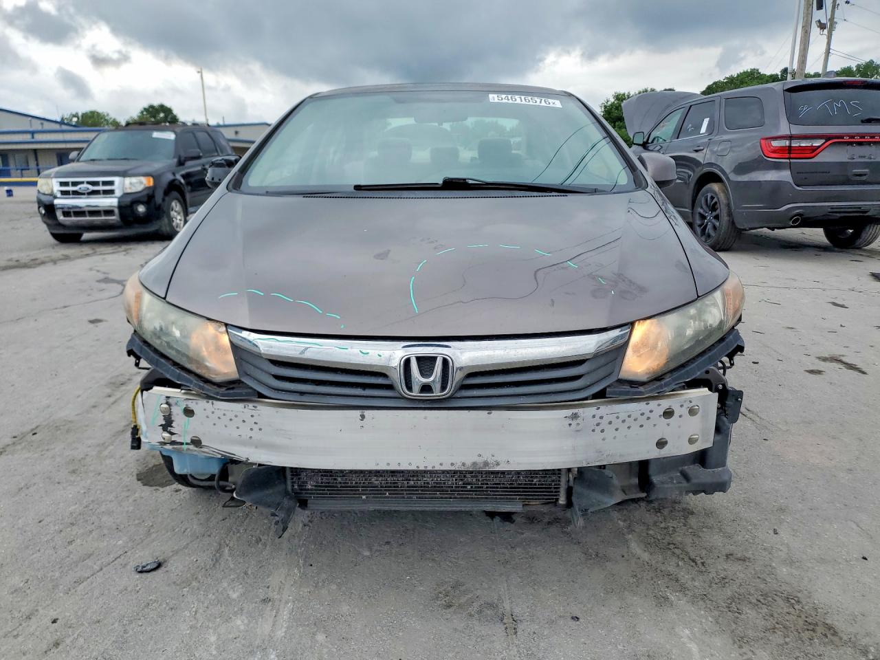 2012 Honda Civic Lx Серый vin: 19XFB2F53CE099234