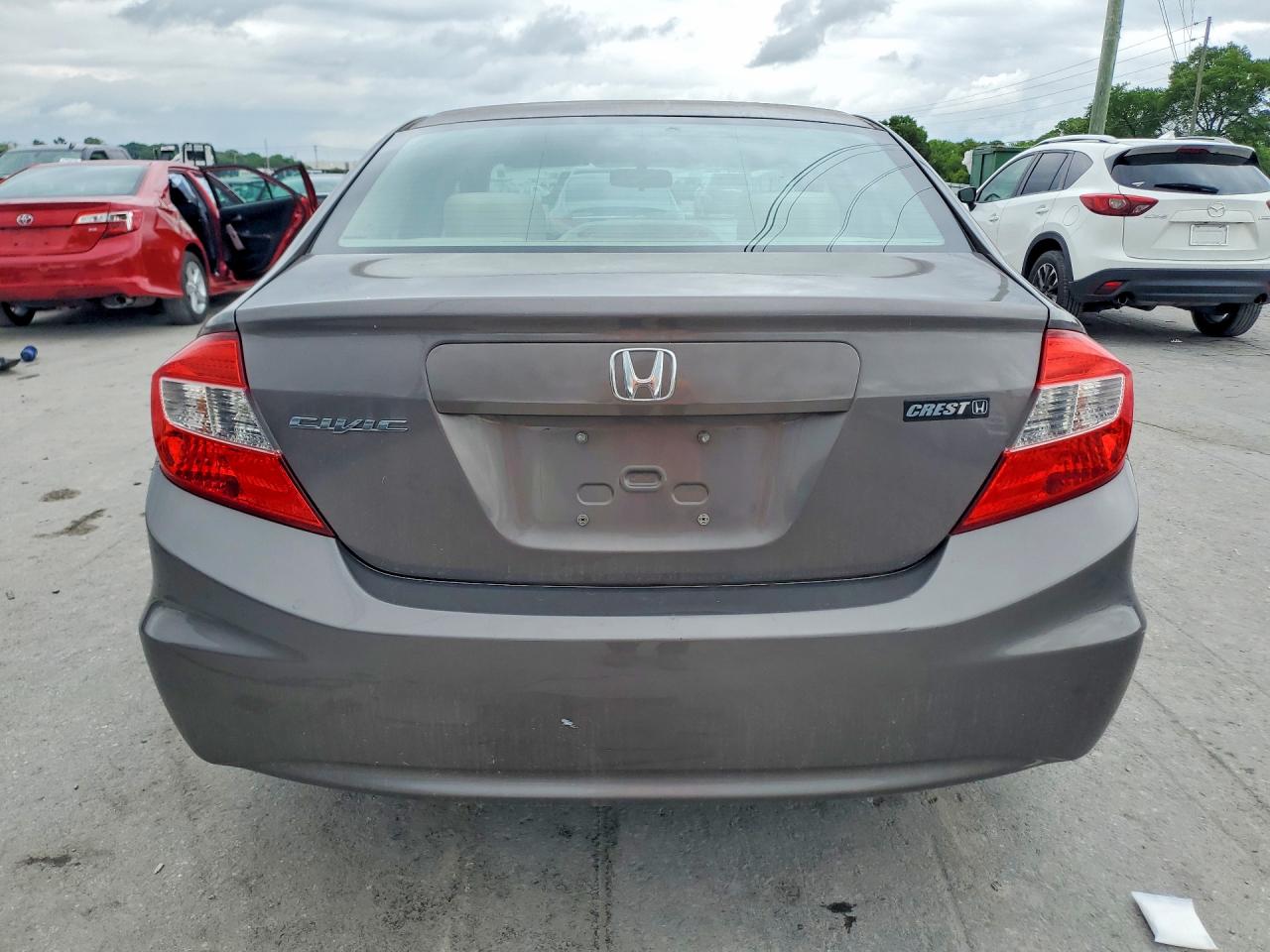 2012 Honda Civic Lx Серый vin: 19XFB2F53CE099234