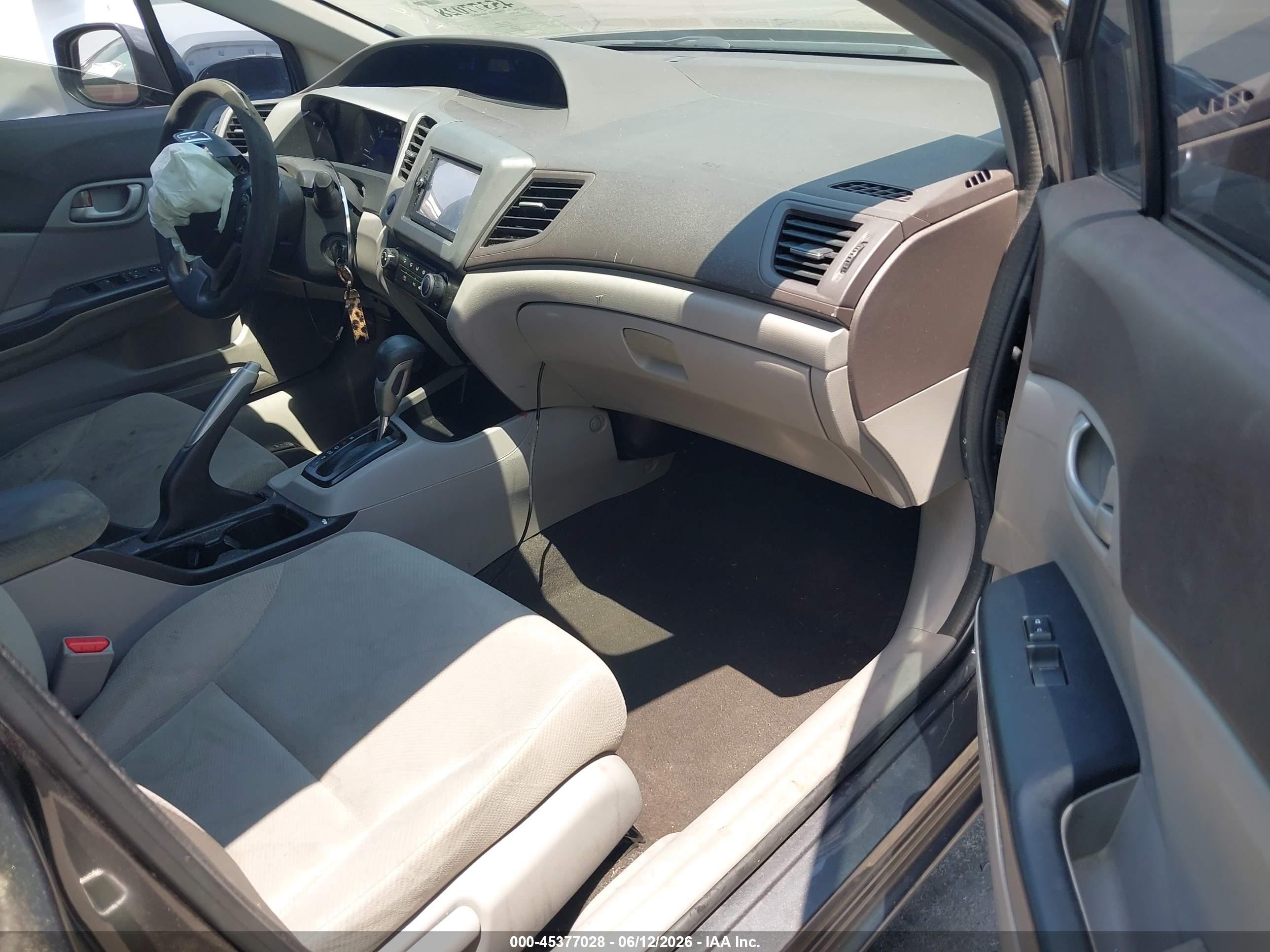 2012 Honda Civic Lx Серый vin: 19XFB2F53CE104576
