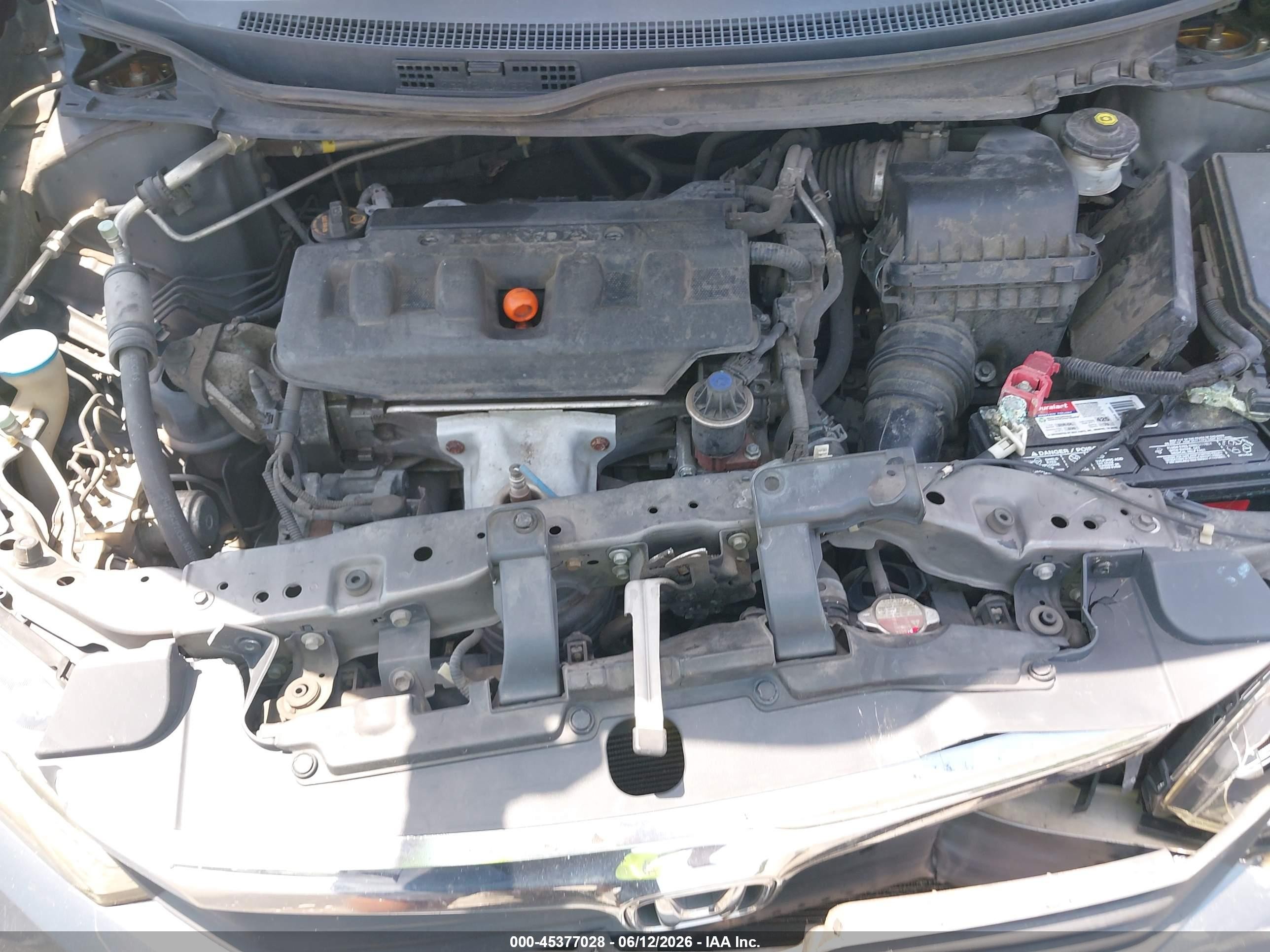 2012 Honda Civic Lx Серый vin: 19XFB2F53CE104576