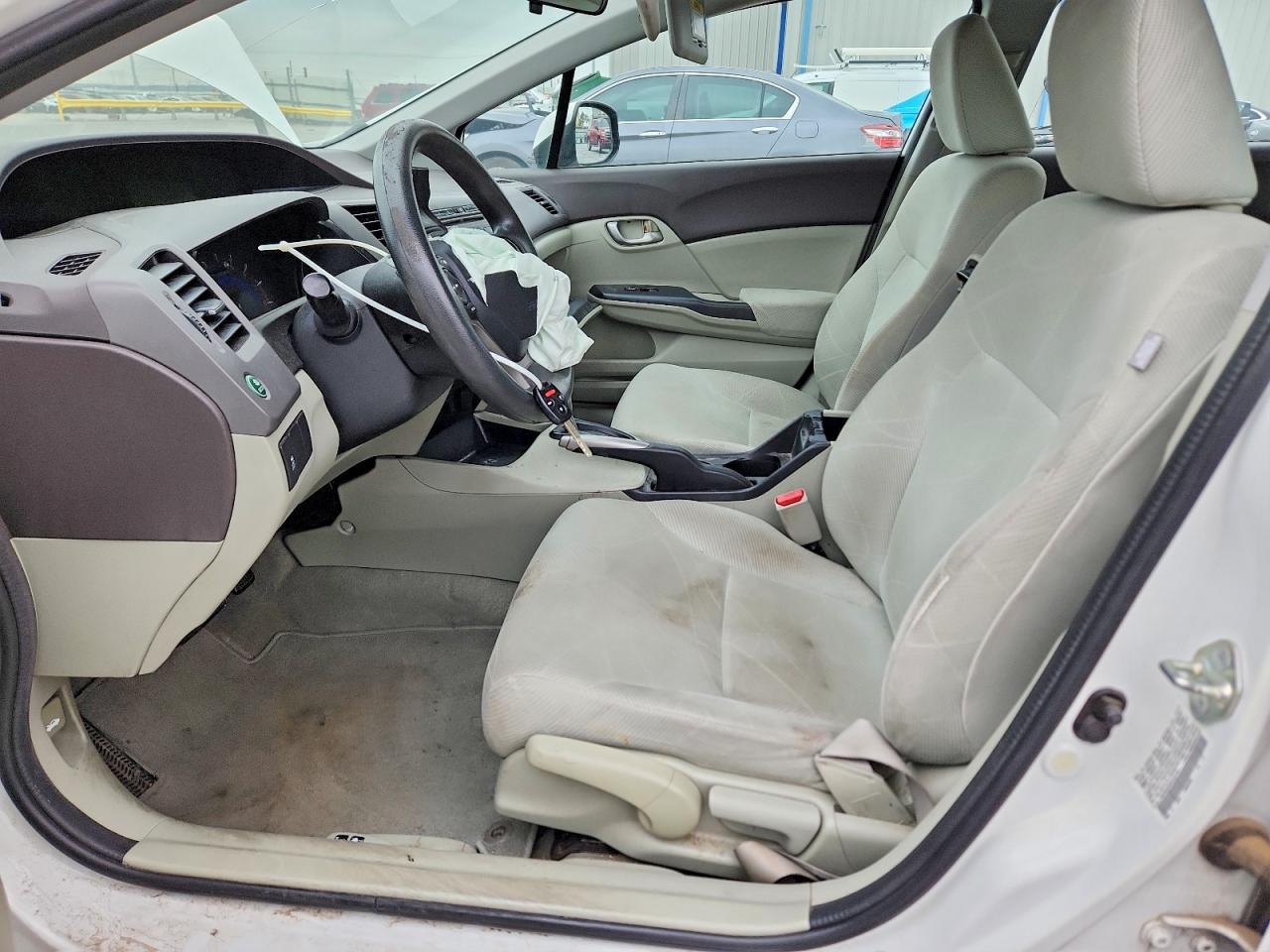 2012 Honda Civic Lx White vin: 19XFB2F53CE107767