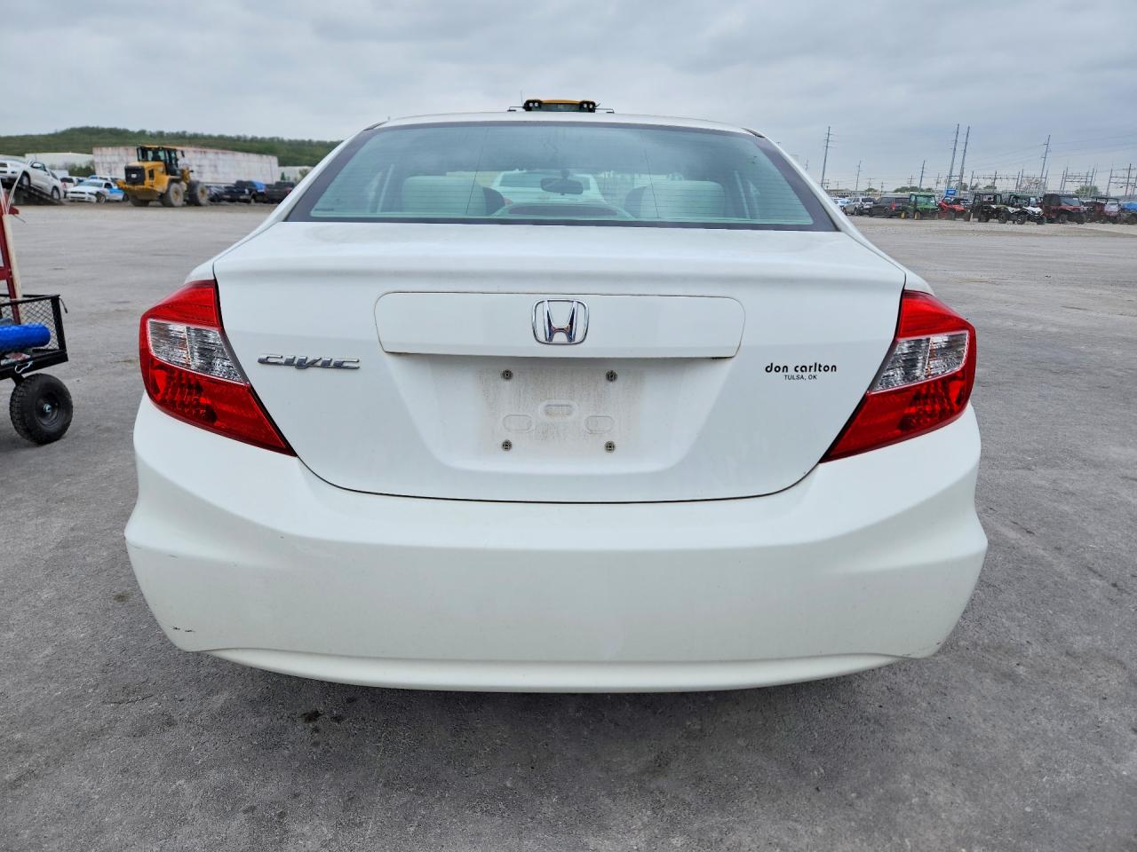 2012 Honda Civic Lx White vin: 19XFB2F53CE107767