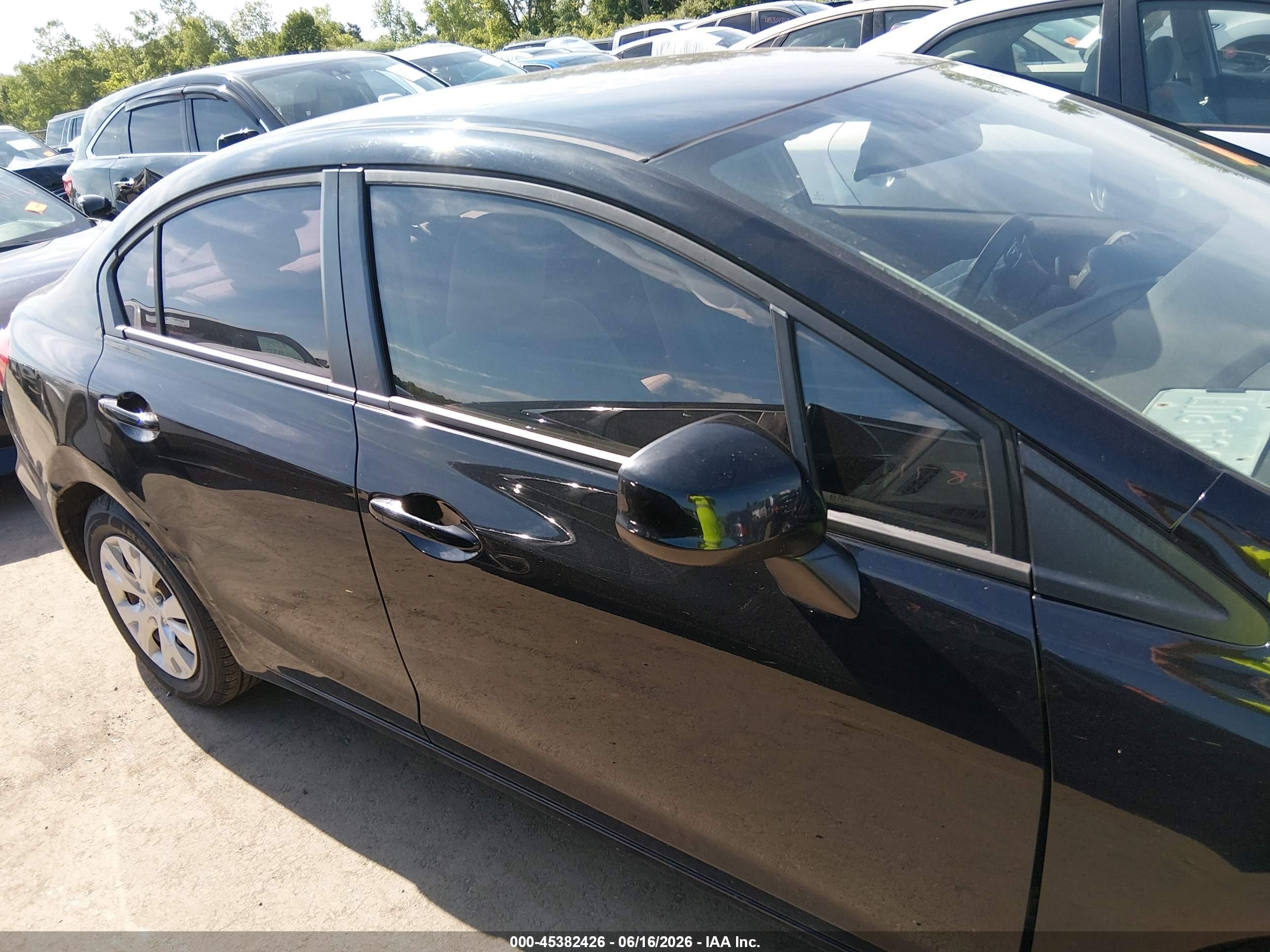 2012 Honda Civic Lx Black vin: 19XFB2F53CE303286