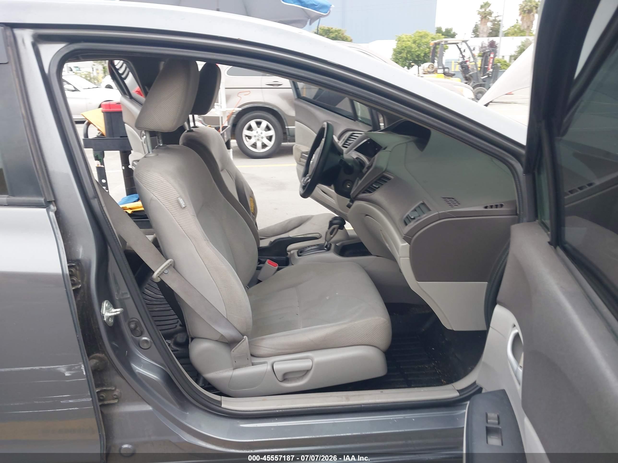 2012 Honda Civic Lx Gray vin: 19XFB2F53CE304583