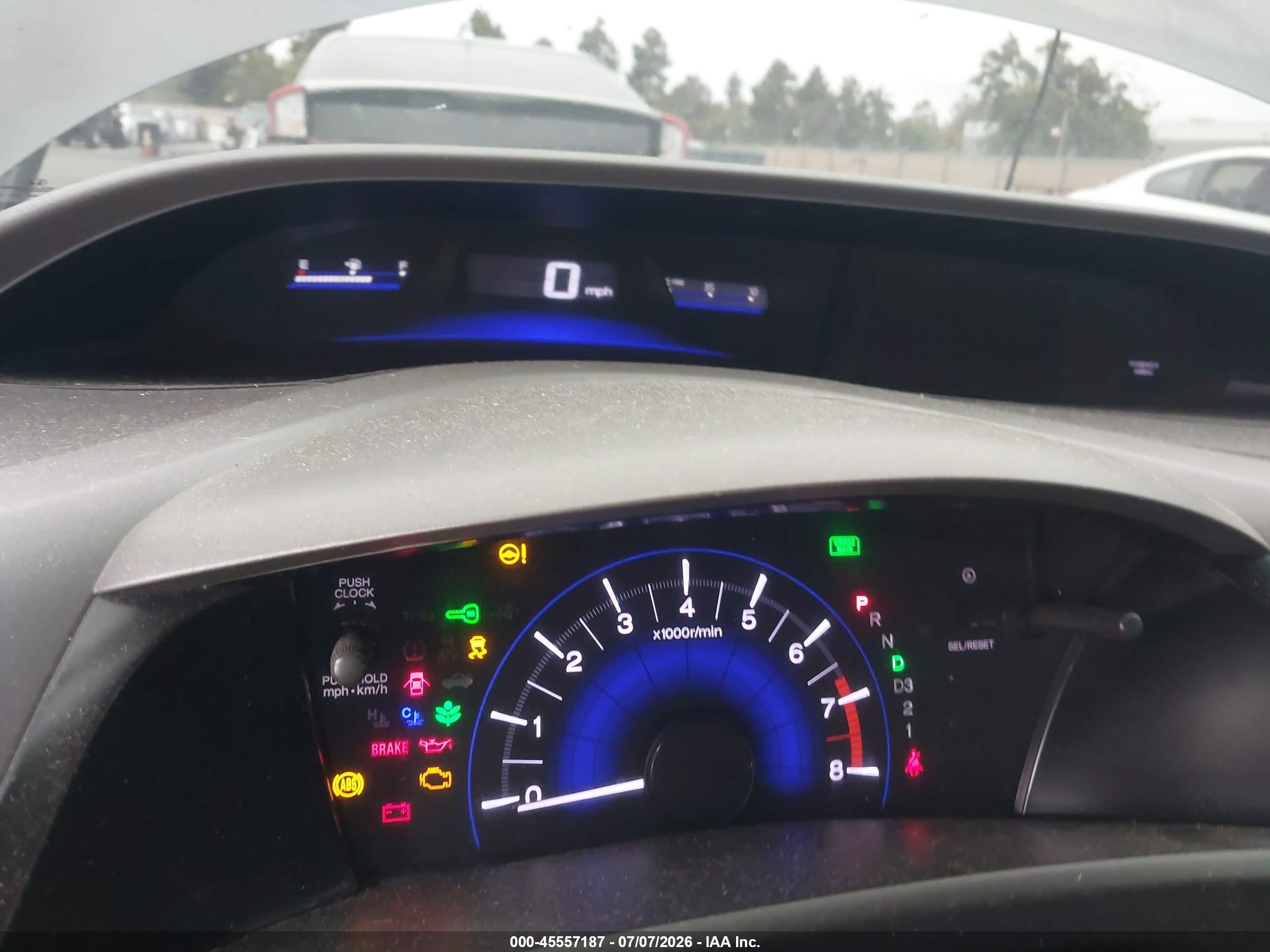 2012 Honda Civic Lx Gray vin: 19XFB2F53CE304583