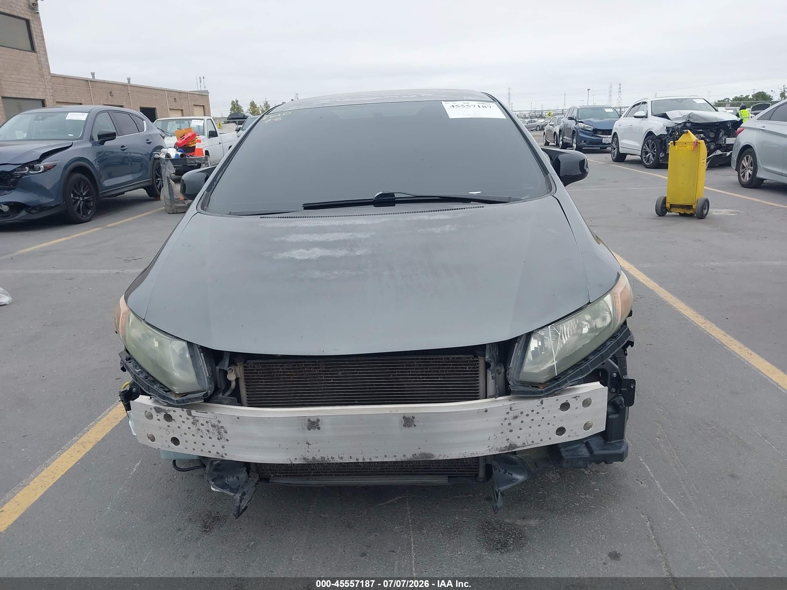 2012 Honda Civic Lx Gray vin: 19XFB2F53CE304583
