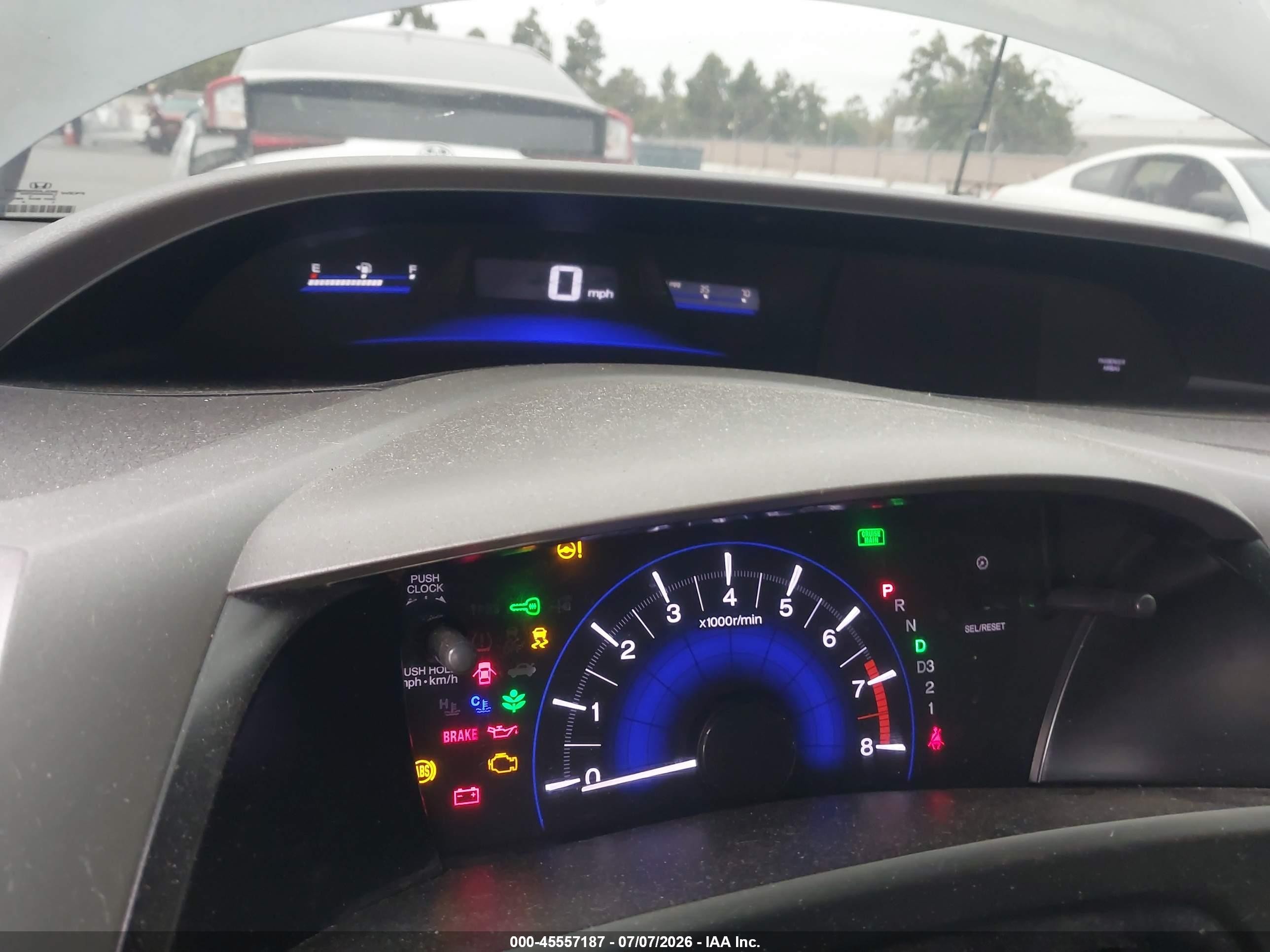 2012 Honda Civic Lx Gray vin: 19XFB2F53CE304583
