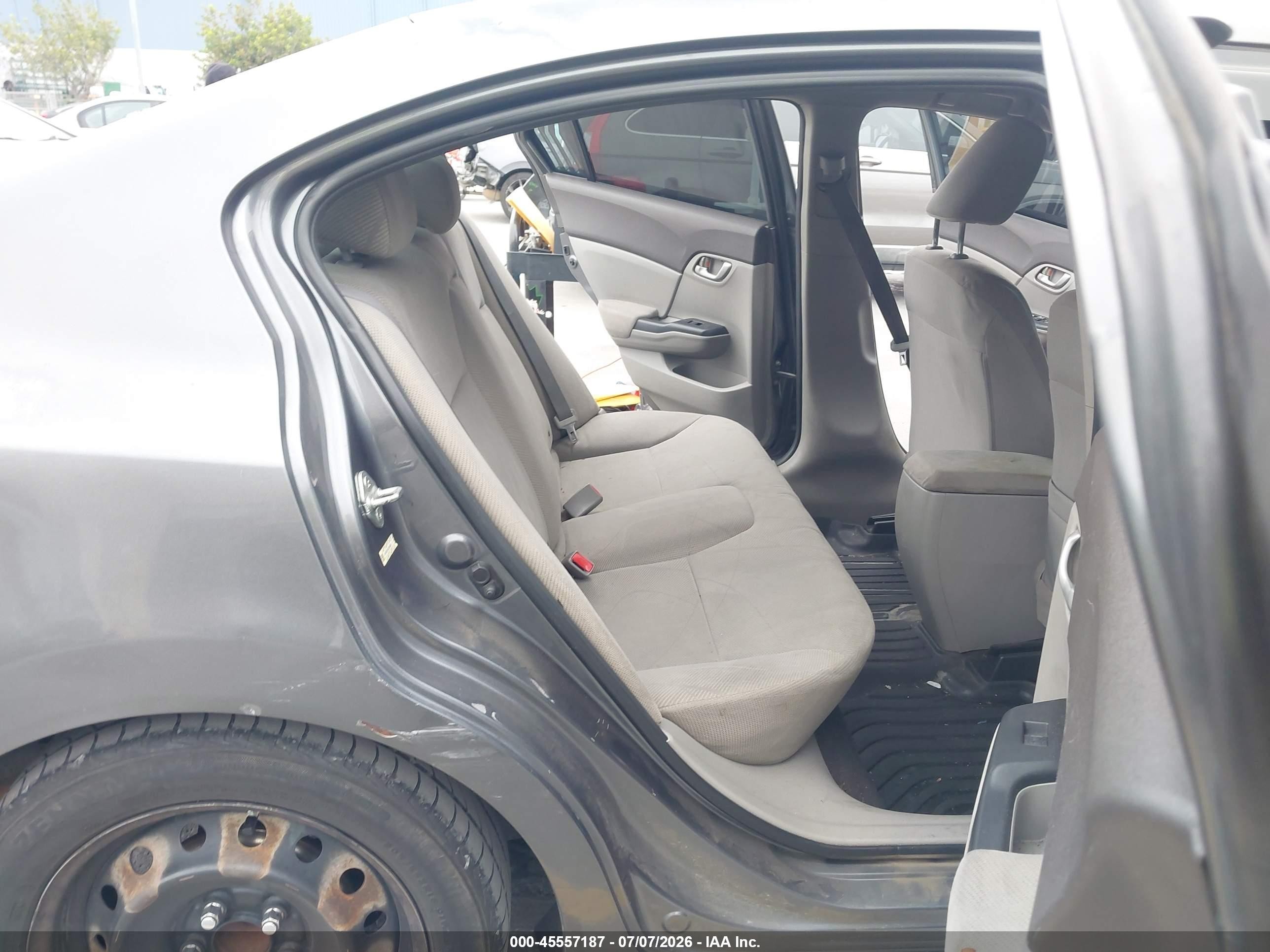 2012 Honda Civic Lx Gray vin: 19XFB2F53CE304583