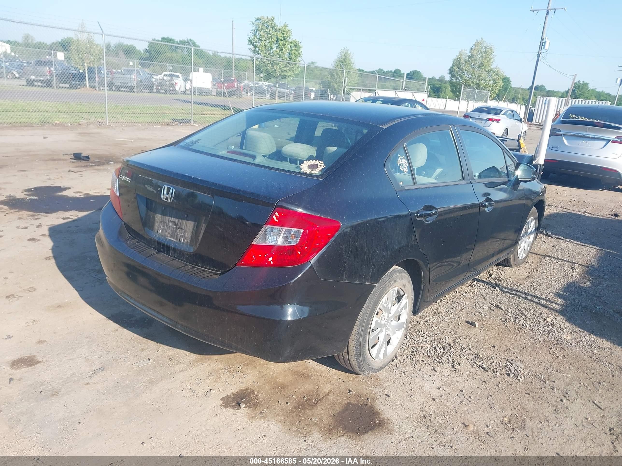 2012 Honda Civic Lx Black vin: 19XFB2F53CE306267