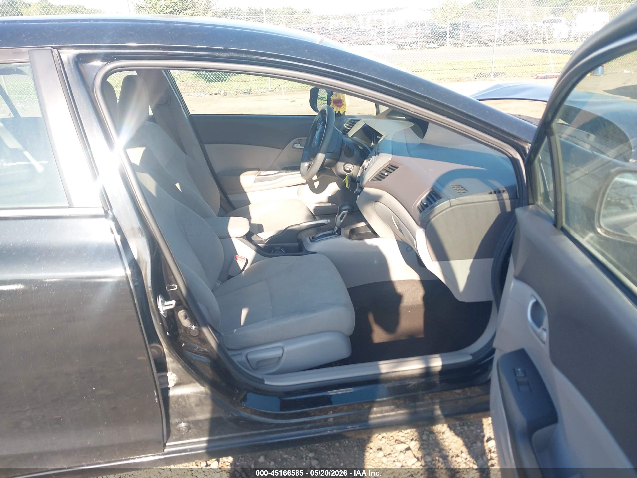 2012 Honda Civic Lx Black vin: 19XFB2F53CE306267