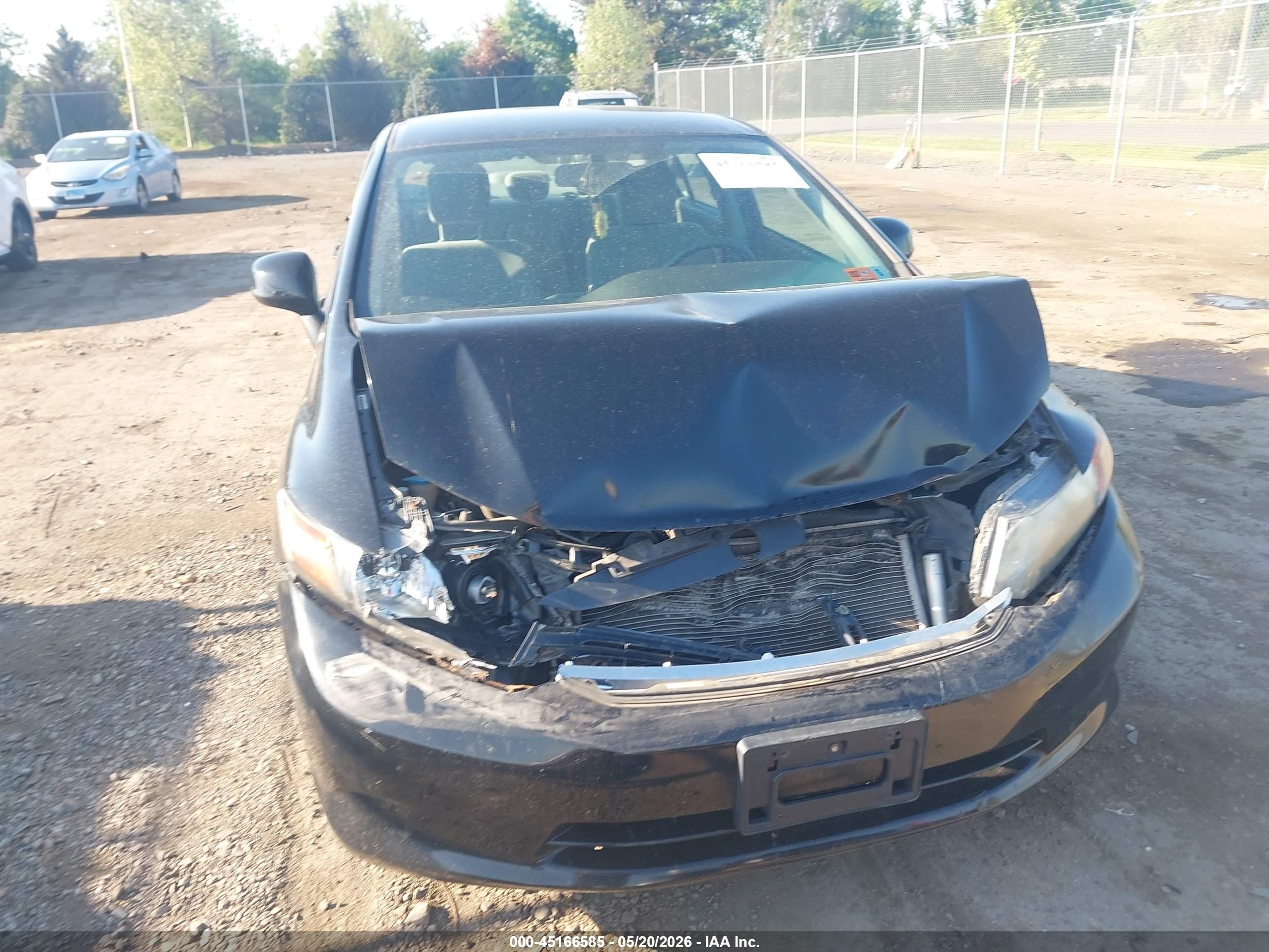 2012 Honda Civic Lx Black vin: 19XFB2F53CE306267