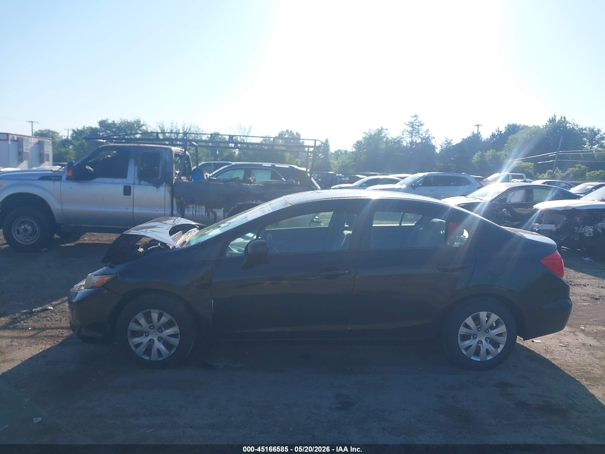 2012 Honda Civic Lx Black vin: 19XFB2F53CE306267