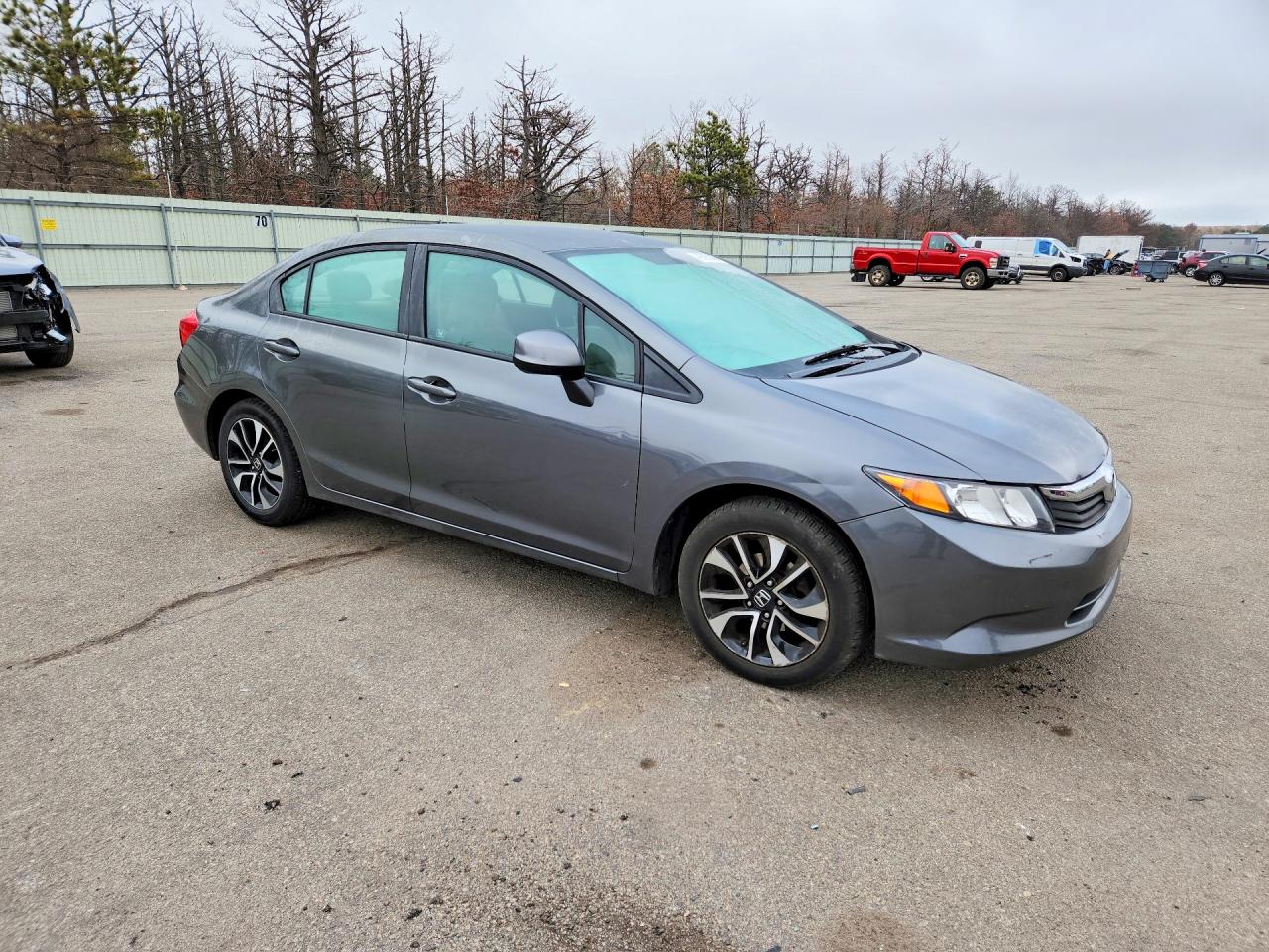 2012 Honda Civic Lx Gray vin: 19XFB2F53CE310514