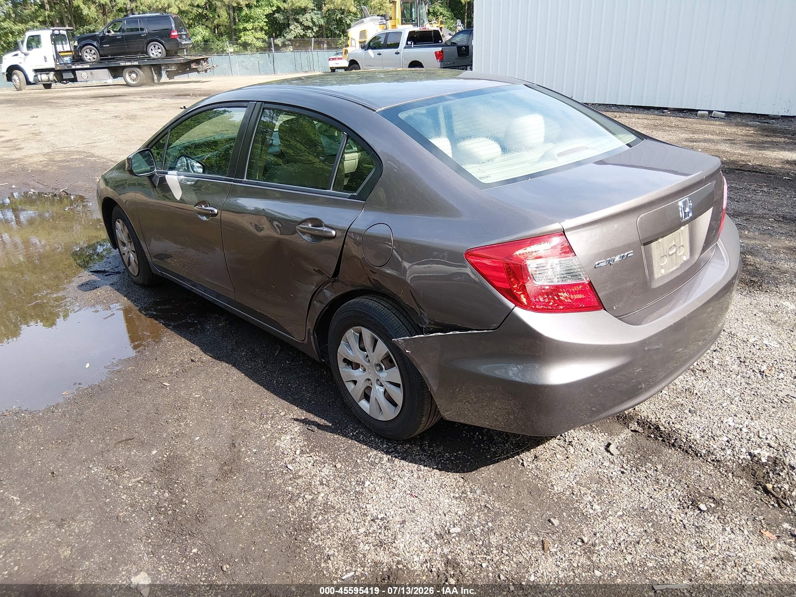 2012 Honda Civic Lx Gold vin: 19XFB2F53CE313879