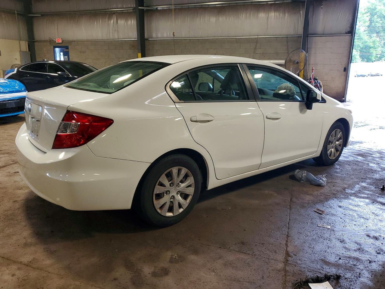 2012 Honda Civic Lx White vin: 19XFB2F53CE343707