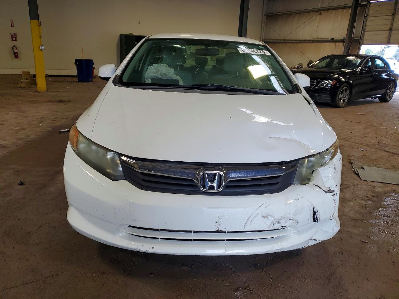 2012 Honda Civic Lx White vin: 19XFB2F53CE343707