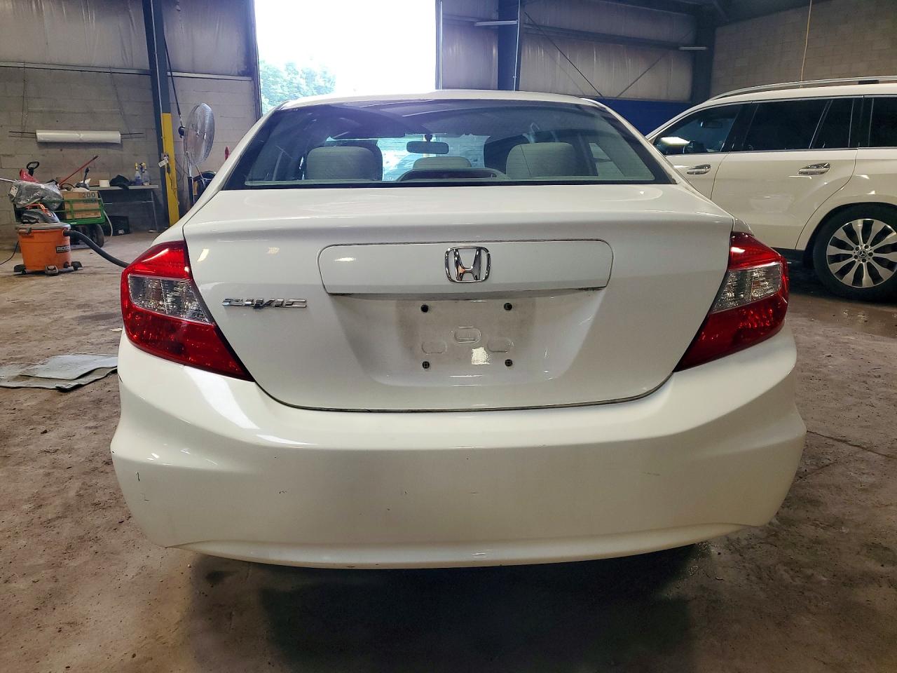2012 Honda Civic Lx White vin: 19XFB2F53CE343707