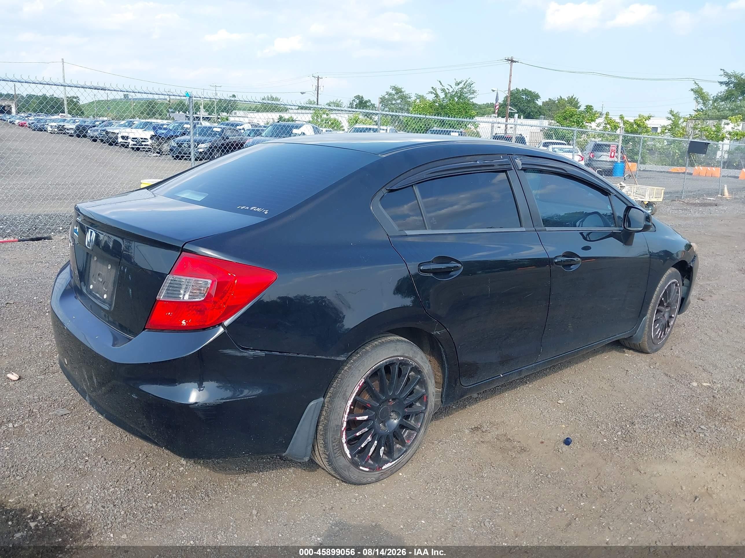 2012 Honda Civic Lx Черный vin: 19XFB2F53CE346039
