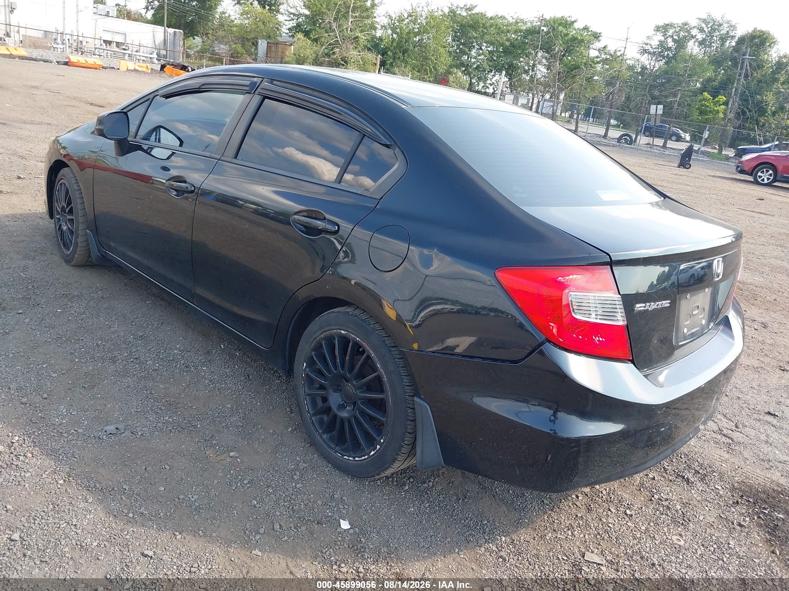 2012 Honda Civic Lx Черный vin: 19XFB2F53CE346039