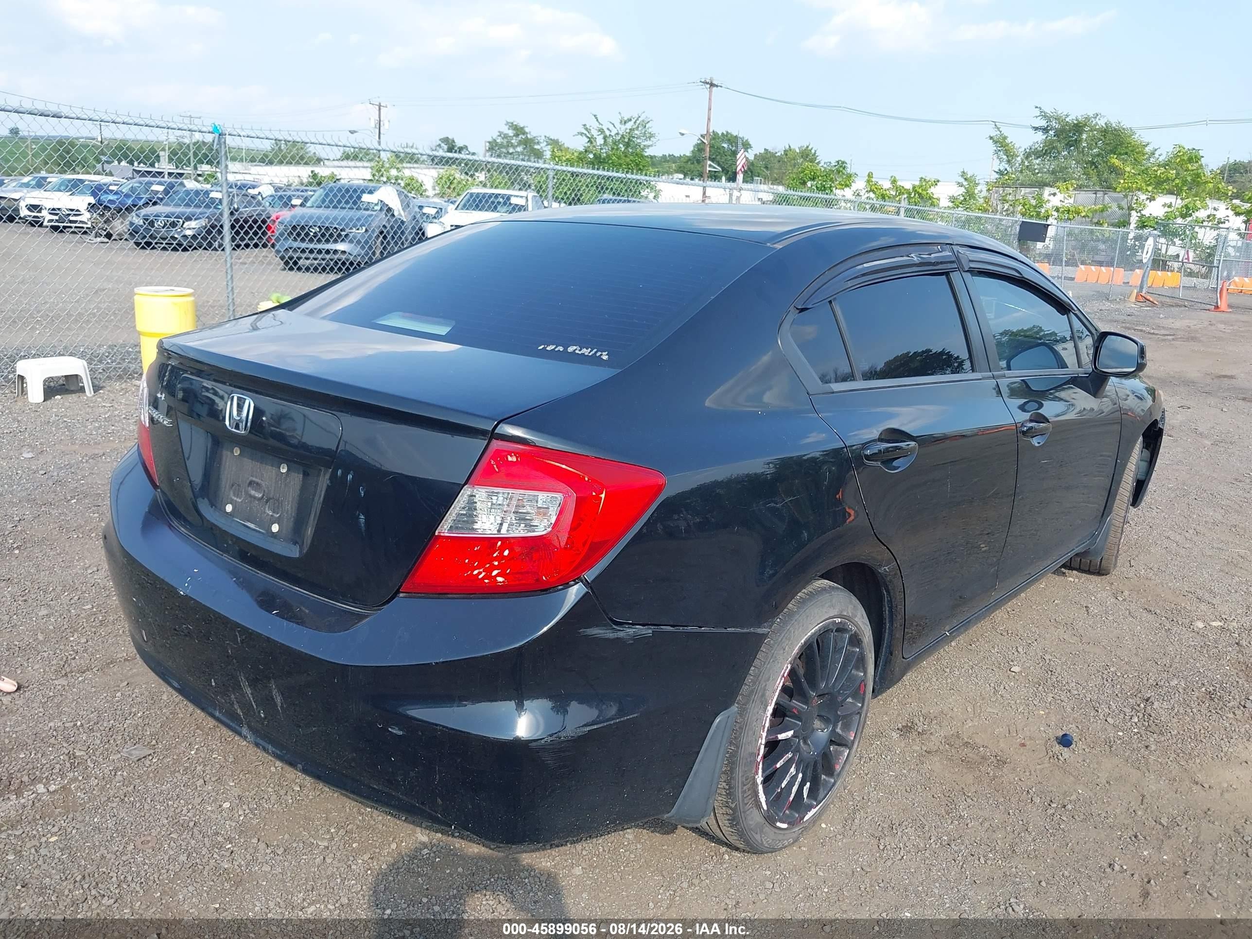 2012 Honda Civic Lx Черный vin: 19XFB2F53CE346039