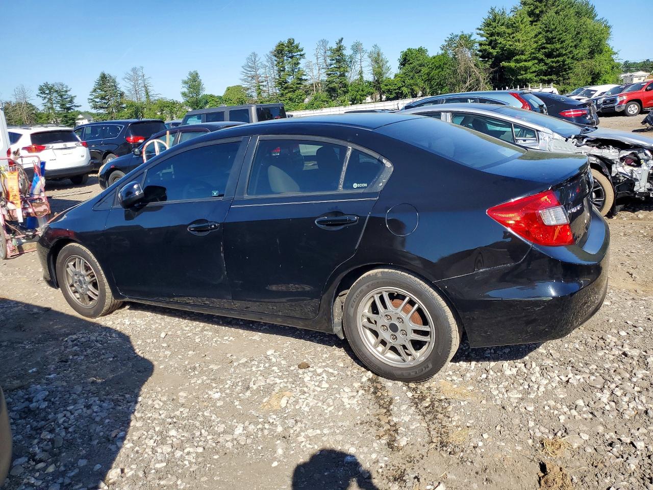 2012 Honda Civic Lx Black vin: 19XFB2F53CE347501