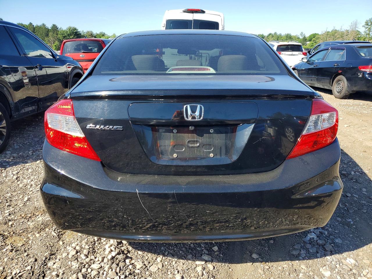 2012 Honda Civic Lx Black vin: 19XFB2F53CE347501