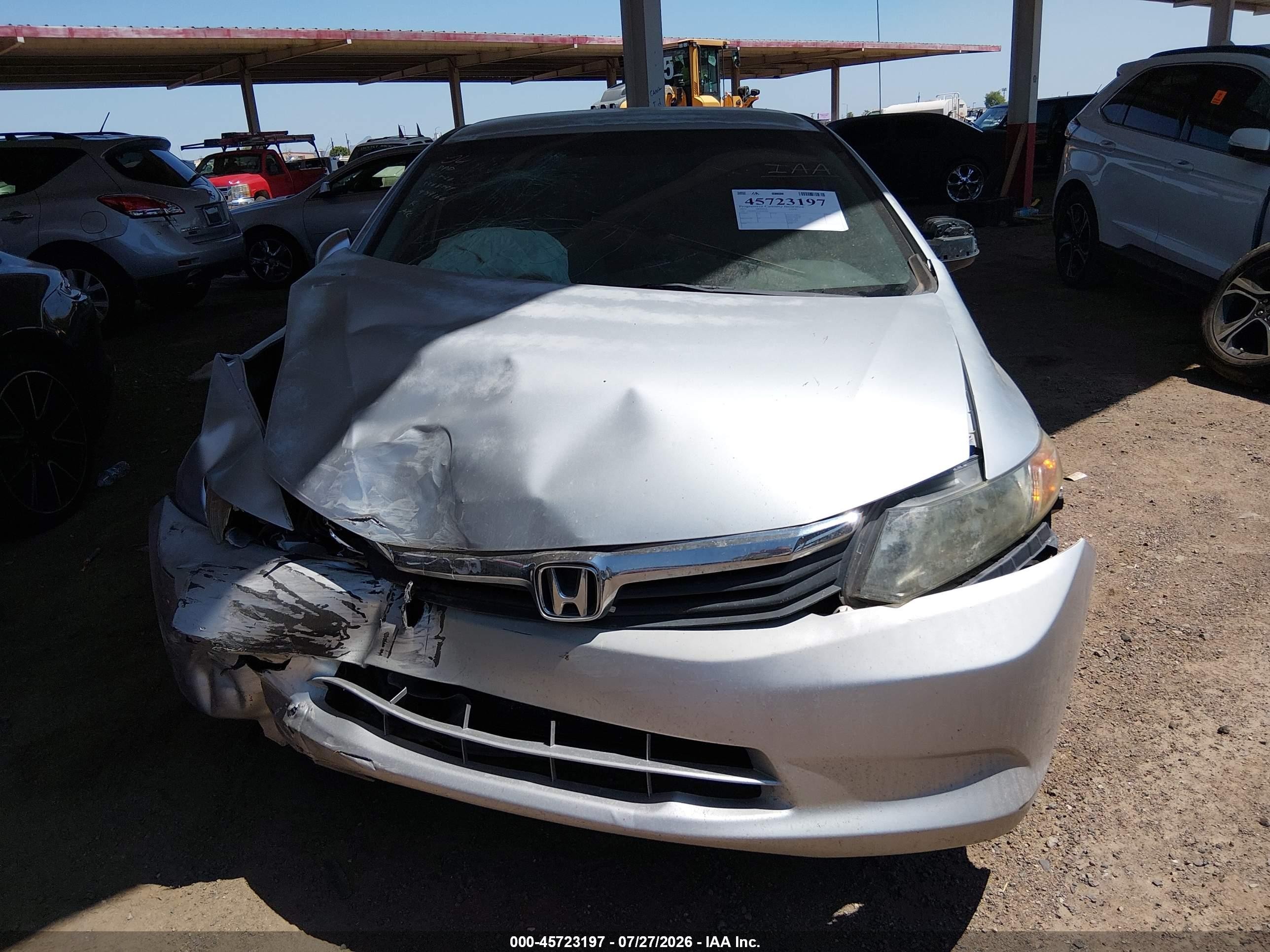 2012 Honda Civic Lx Silver vin: 19XFB2F53CE349409