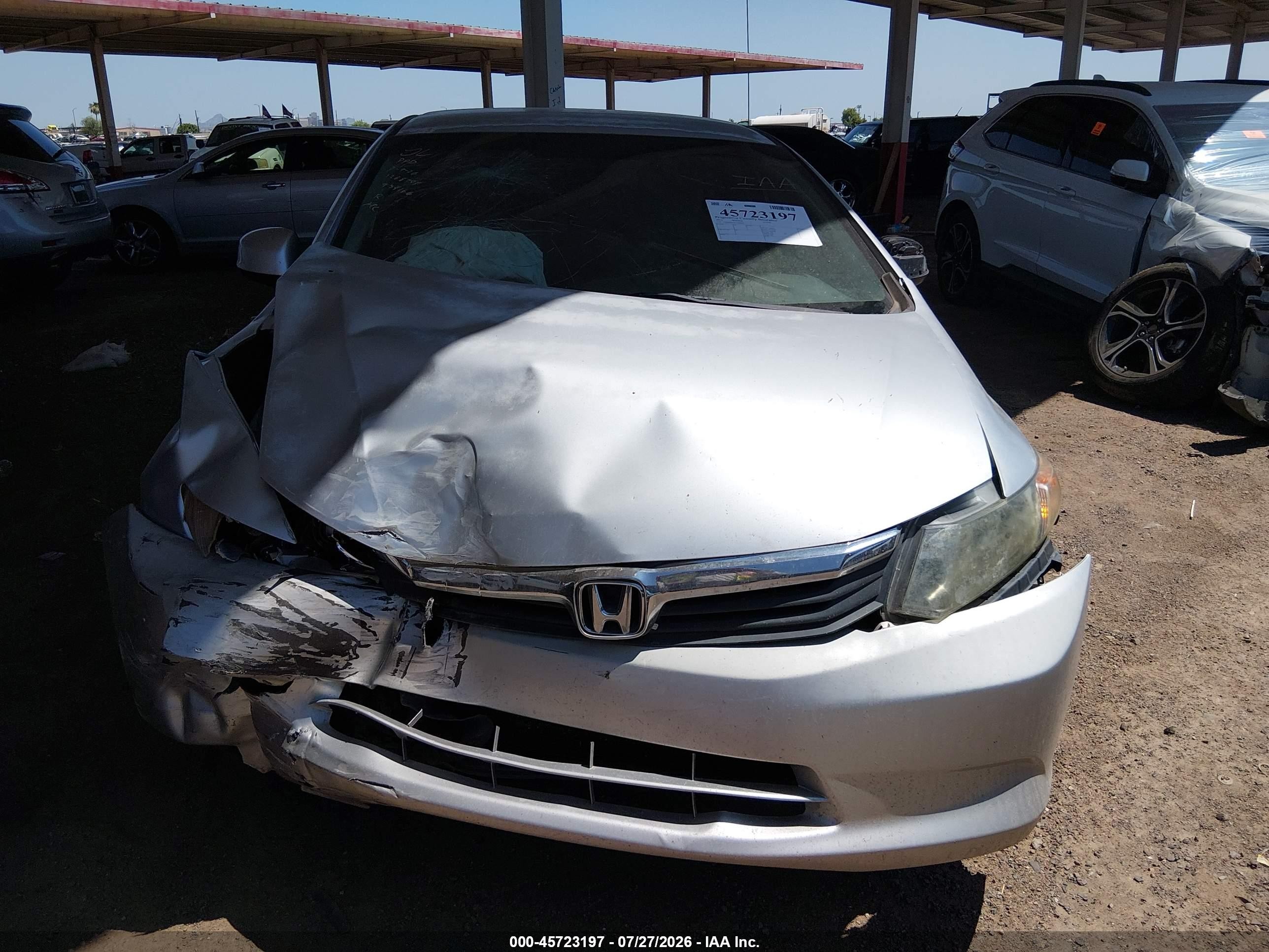 2012 Honda Civic Lx Silver vin: 19XFB2F53CE349409