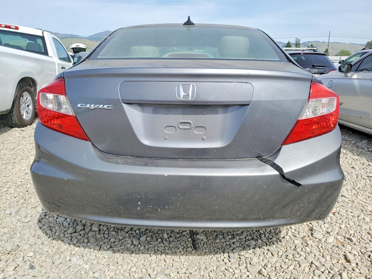 2012 Honda Civic Lx Gray vin: 19XFB2F53CE353525