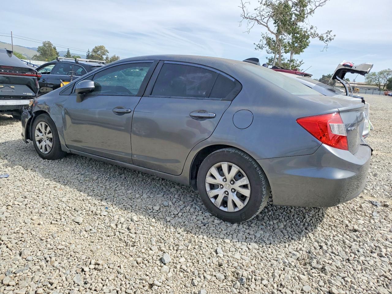 2012 Honda Civic Lx Gray vin: 19XFB2F53CE353525