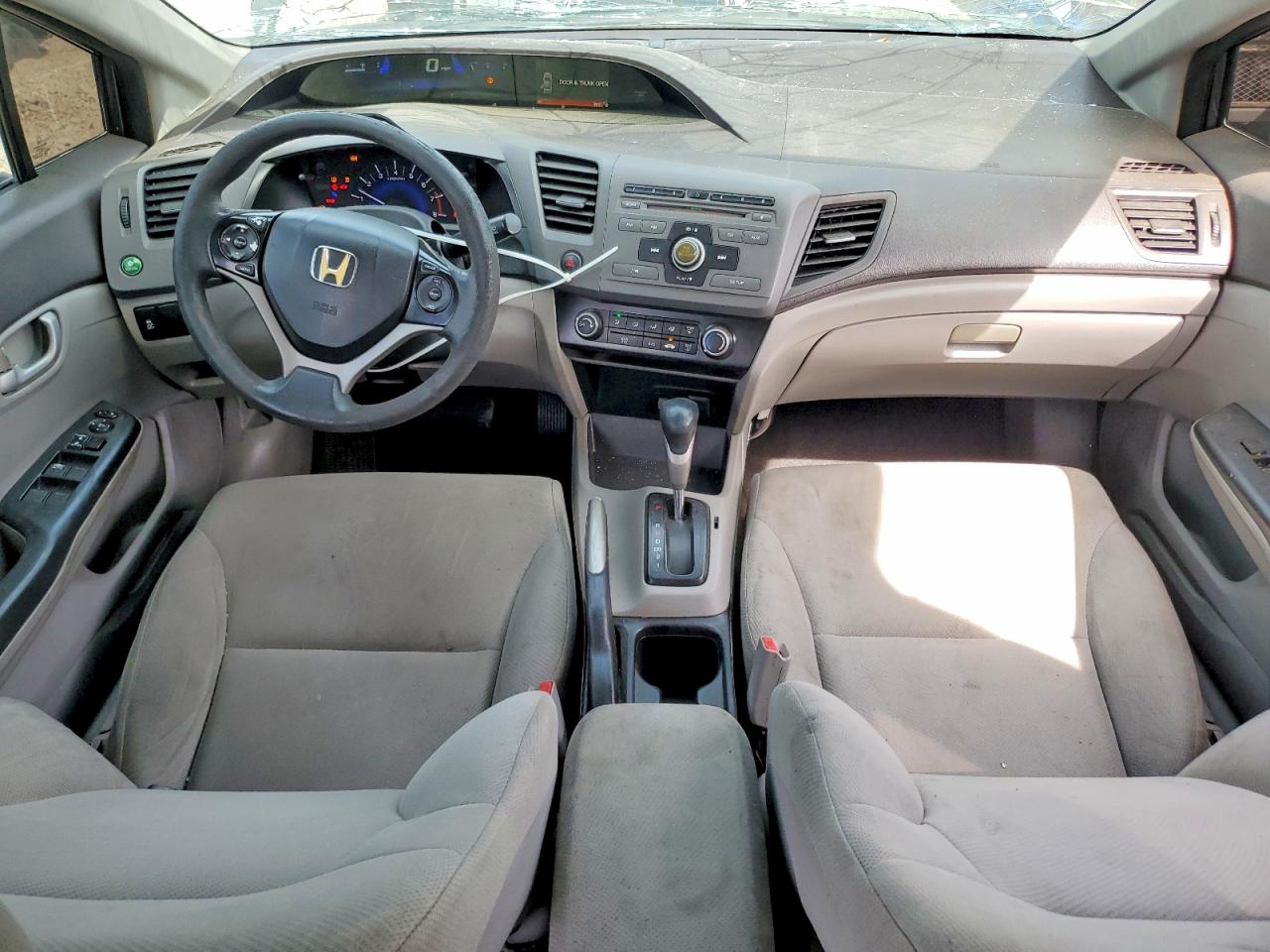 2012 Honda Civic Lx Gray vin: 19XFB2F53CE353525