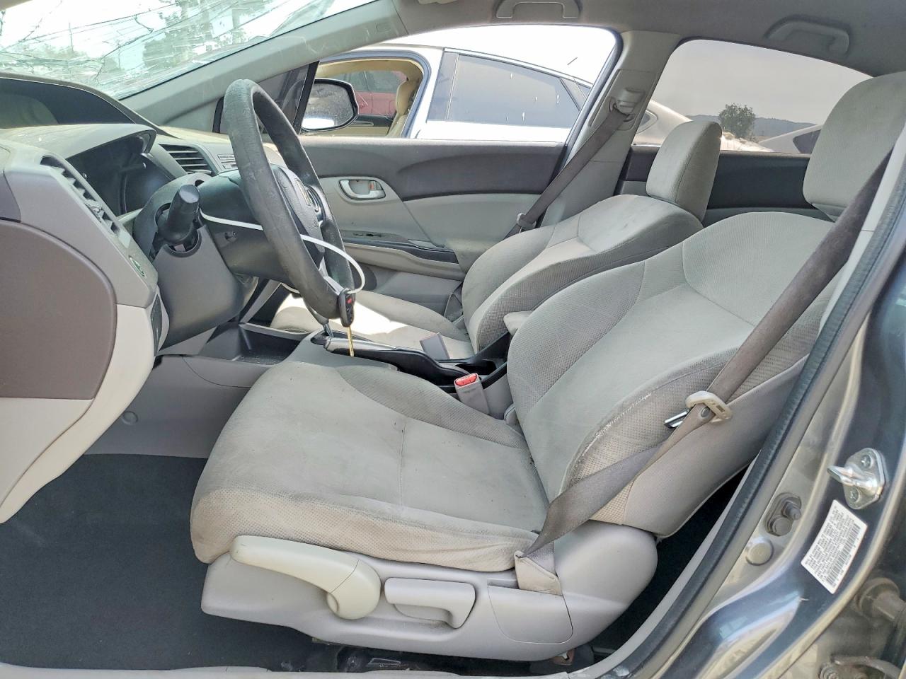 2012 Honda Civic Lx Gray vin: 19XFB2F53CE353525