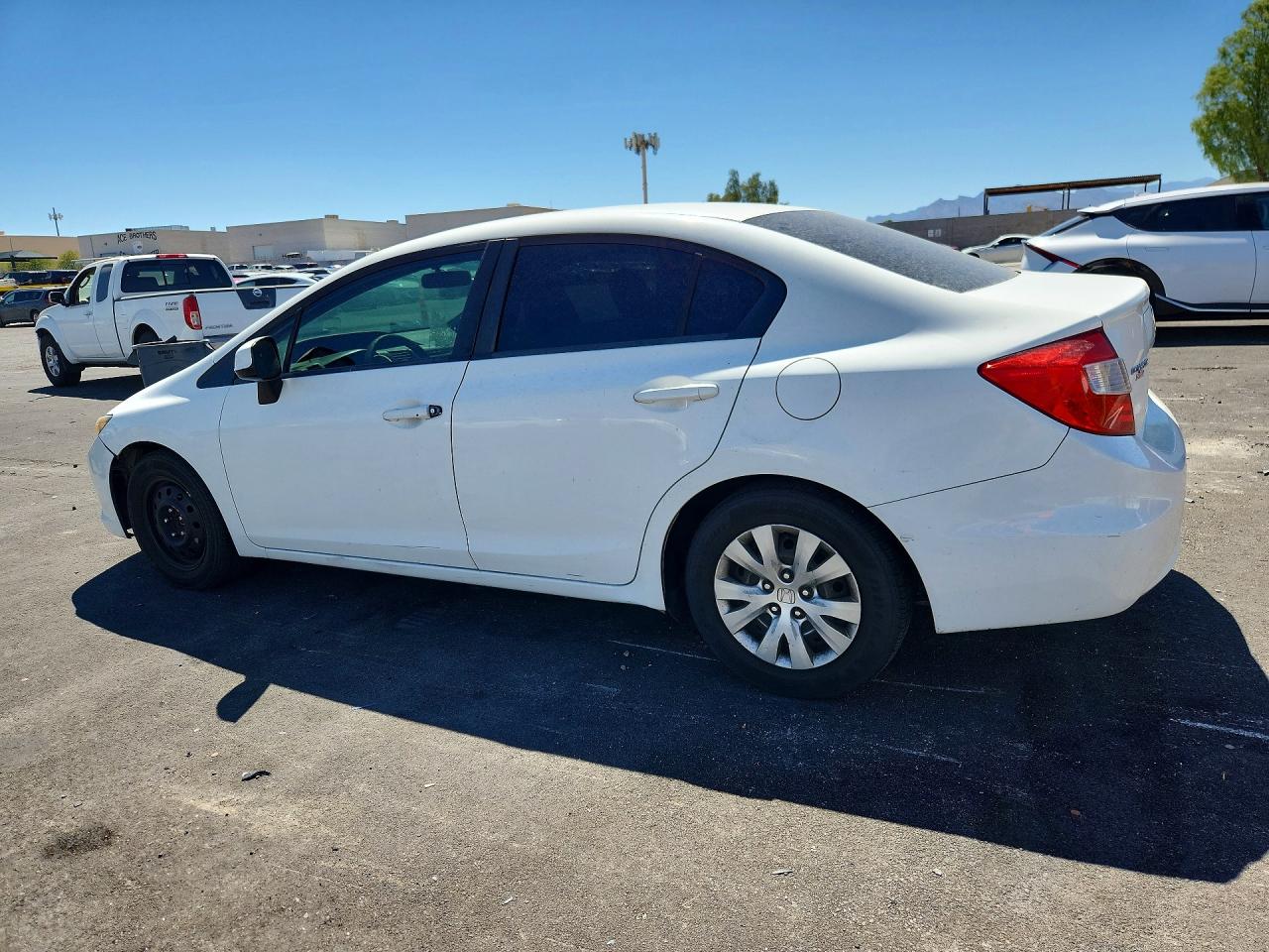 2012 Honda Civic Lx White vin: 19XFB2F53CE354481