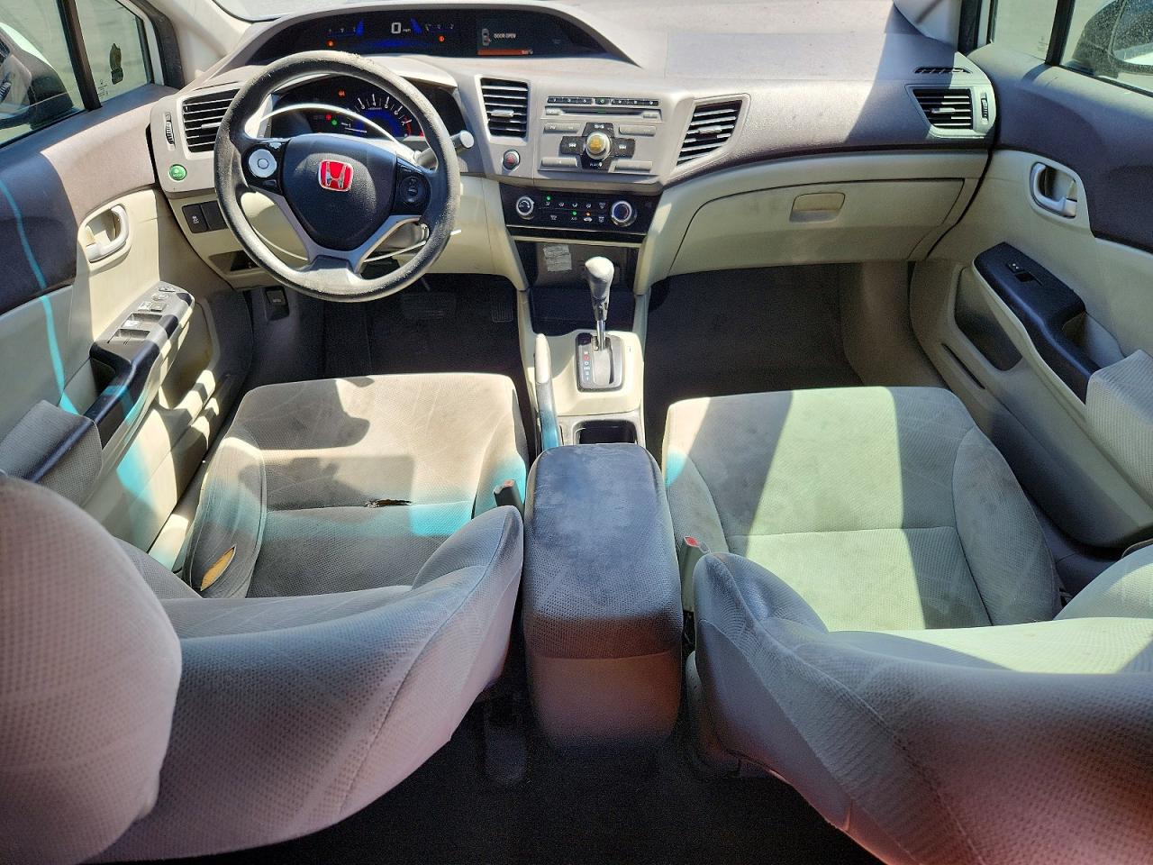 2012 Honda Civic Lx White vin: 19XFB2F53CE354481