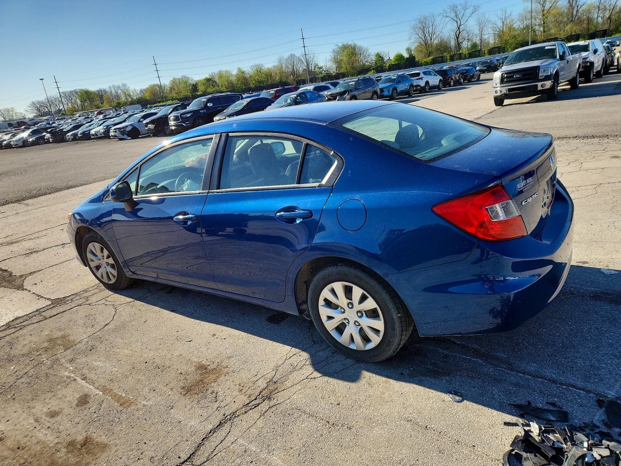 2012 Honda Civic Lx Blue vin: 19XFB2F53CE357879