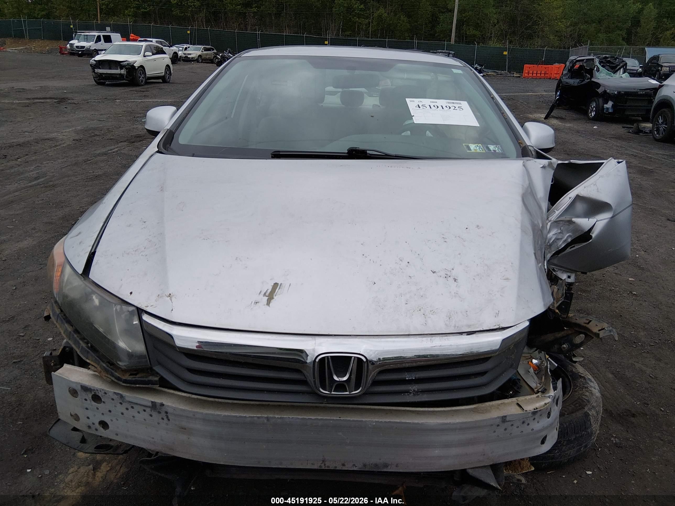 2012 Honda Civic Lx Silver vin: 19XFB2F53CE360068