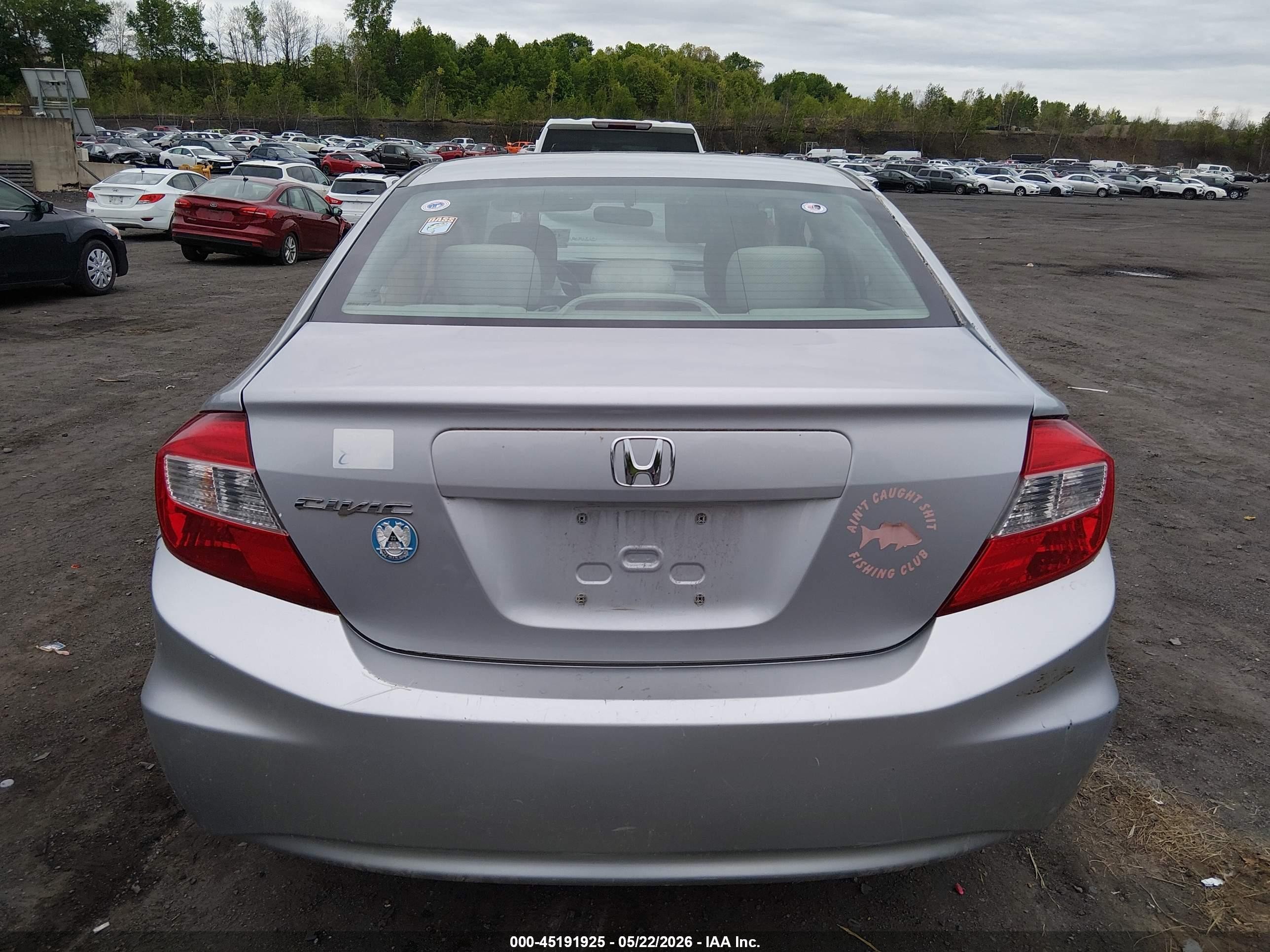 2012 Honda Civic Lx Silver vin: 19XFB2F53CE360068