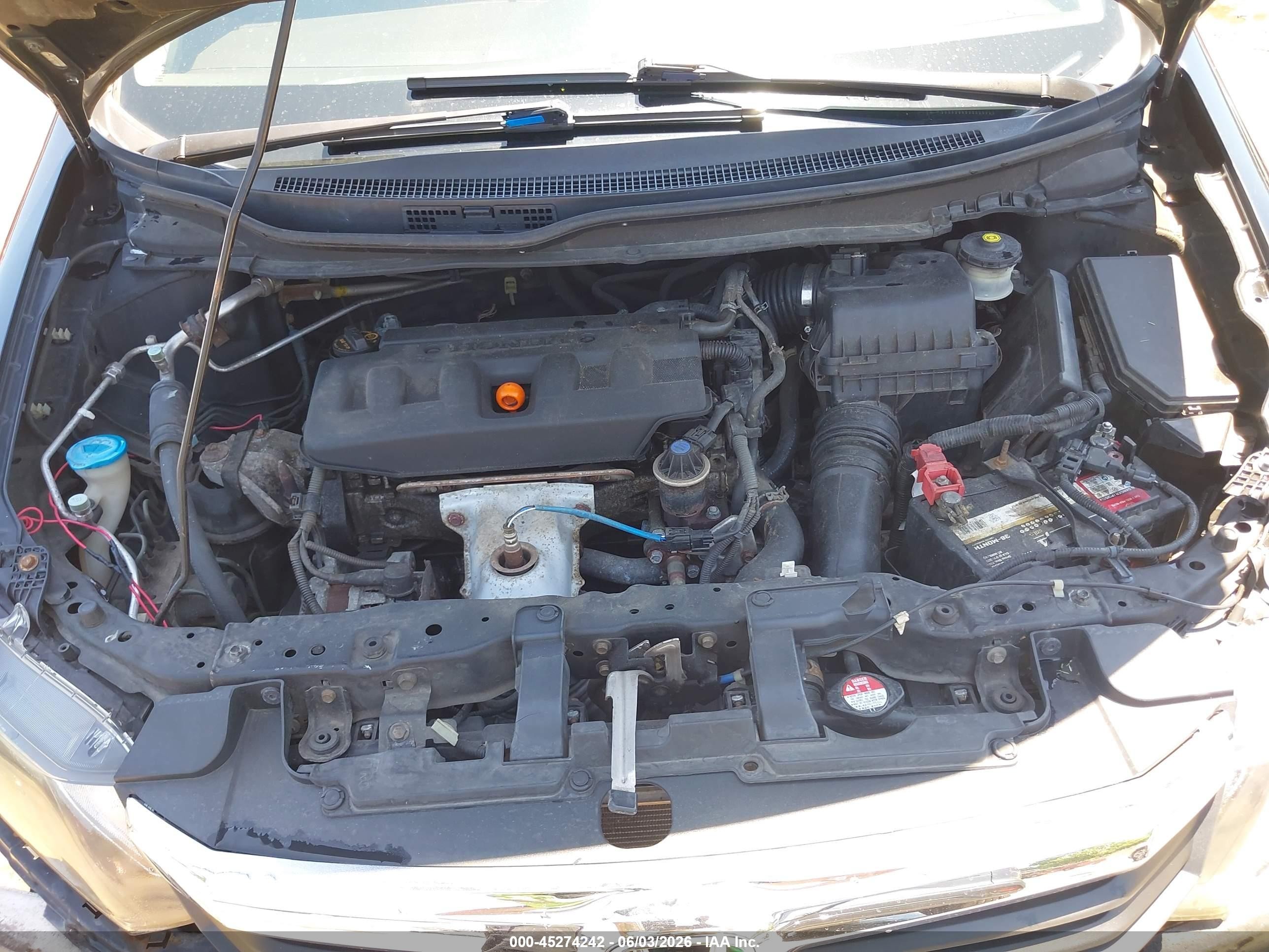 2012 Honda Civic Lx Черный vin: 19XFB2F53CE370549