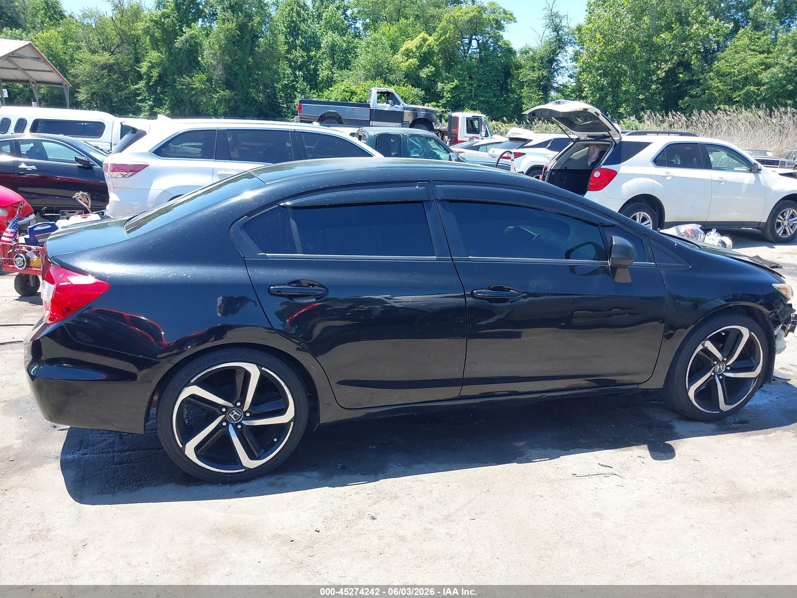 2012 Honda Civic Lx Черный vin: 19XFB2F53CE370549