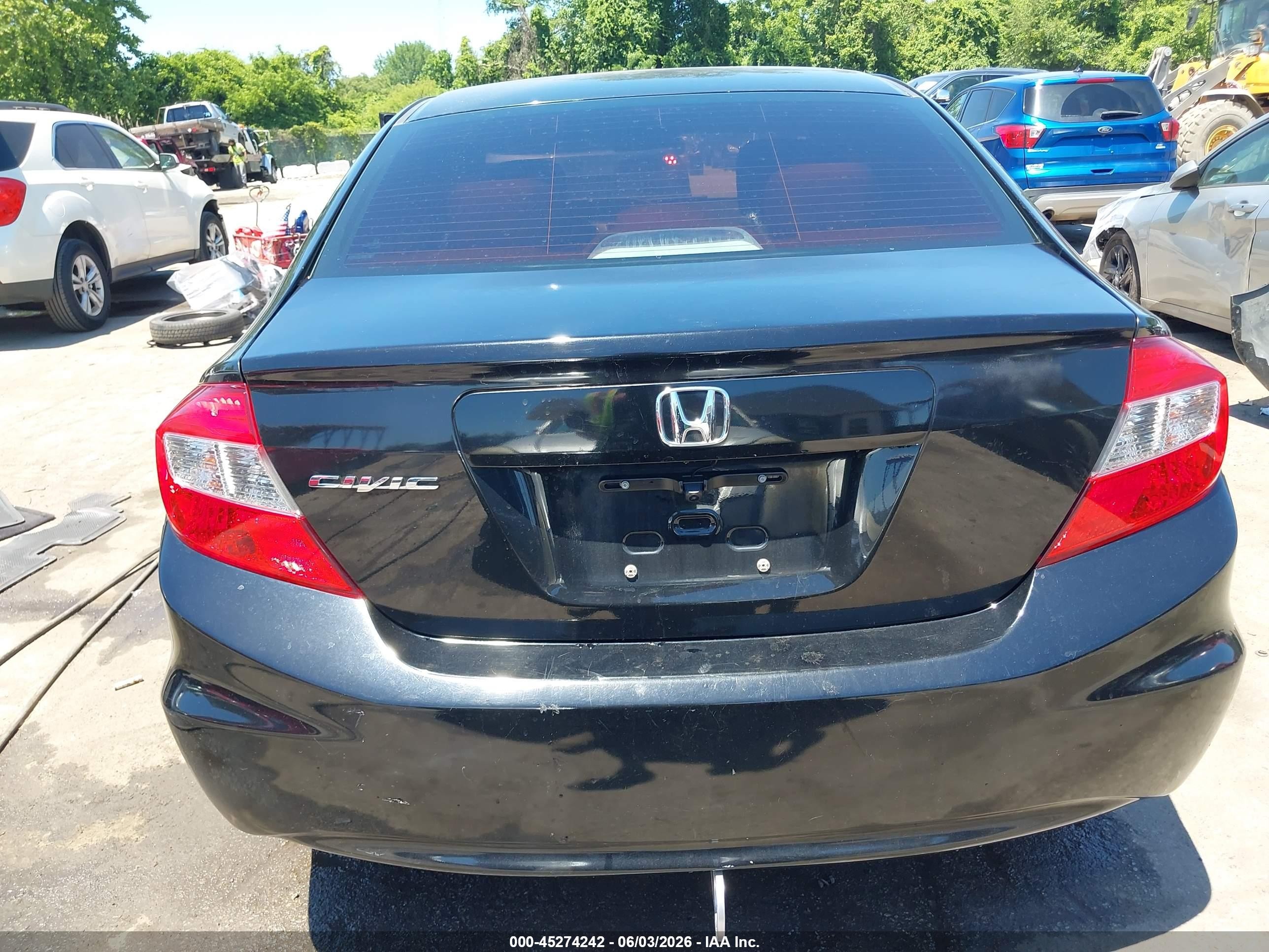 2012 Honda Civic Lx Черный vin: 19XFB2F53CE370549