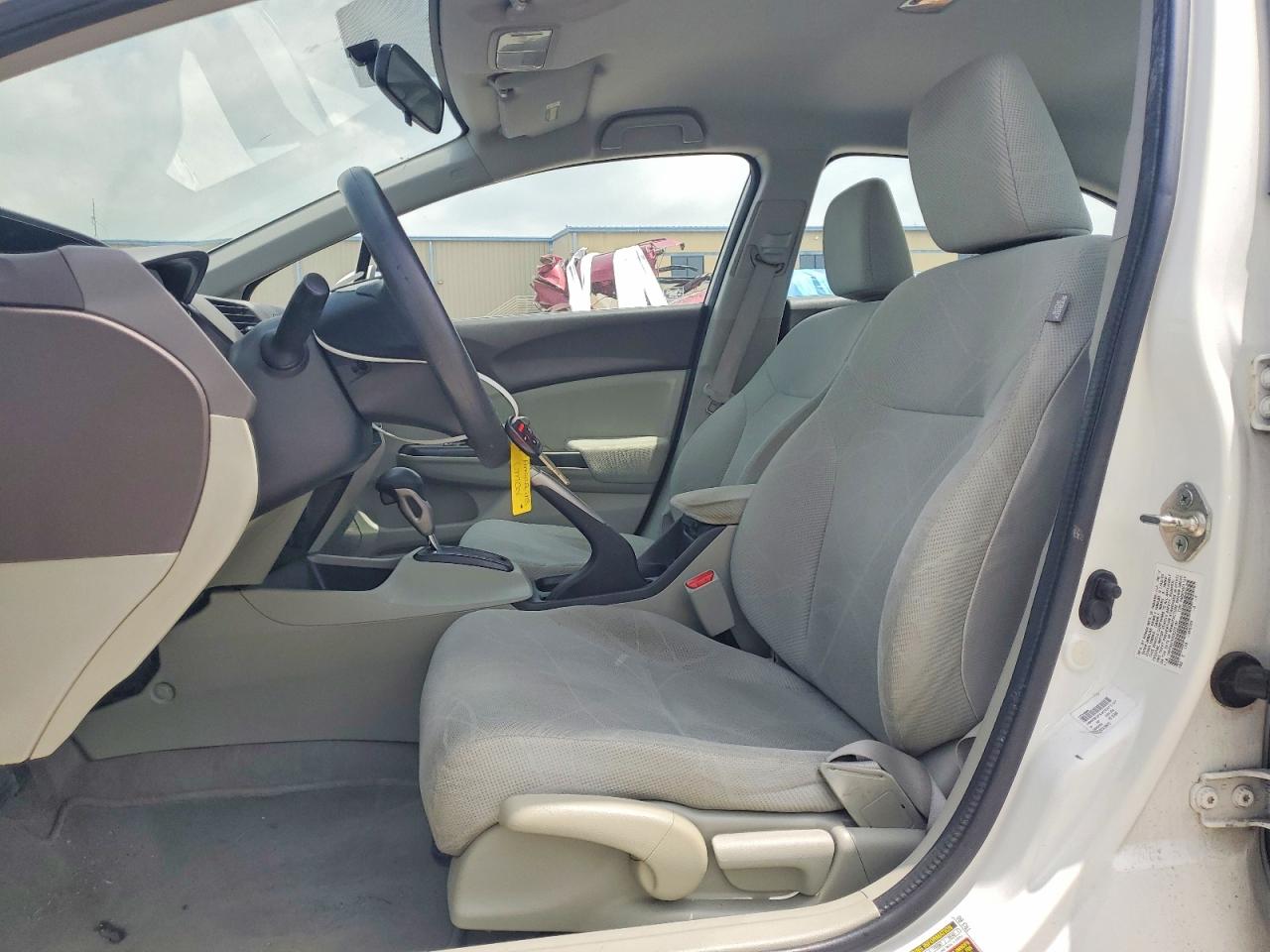 2012 Honda Civic Lx White vin: 19XFB2F53CE372107